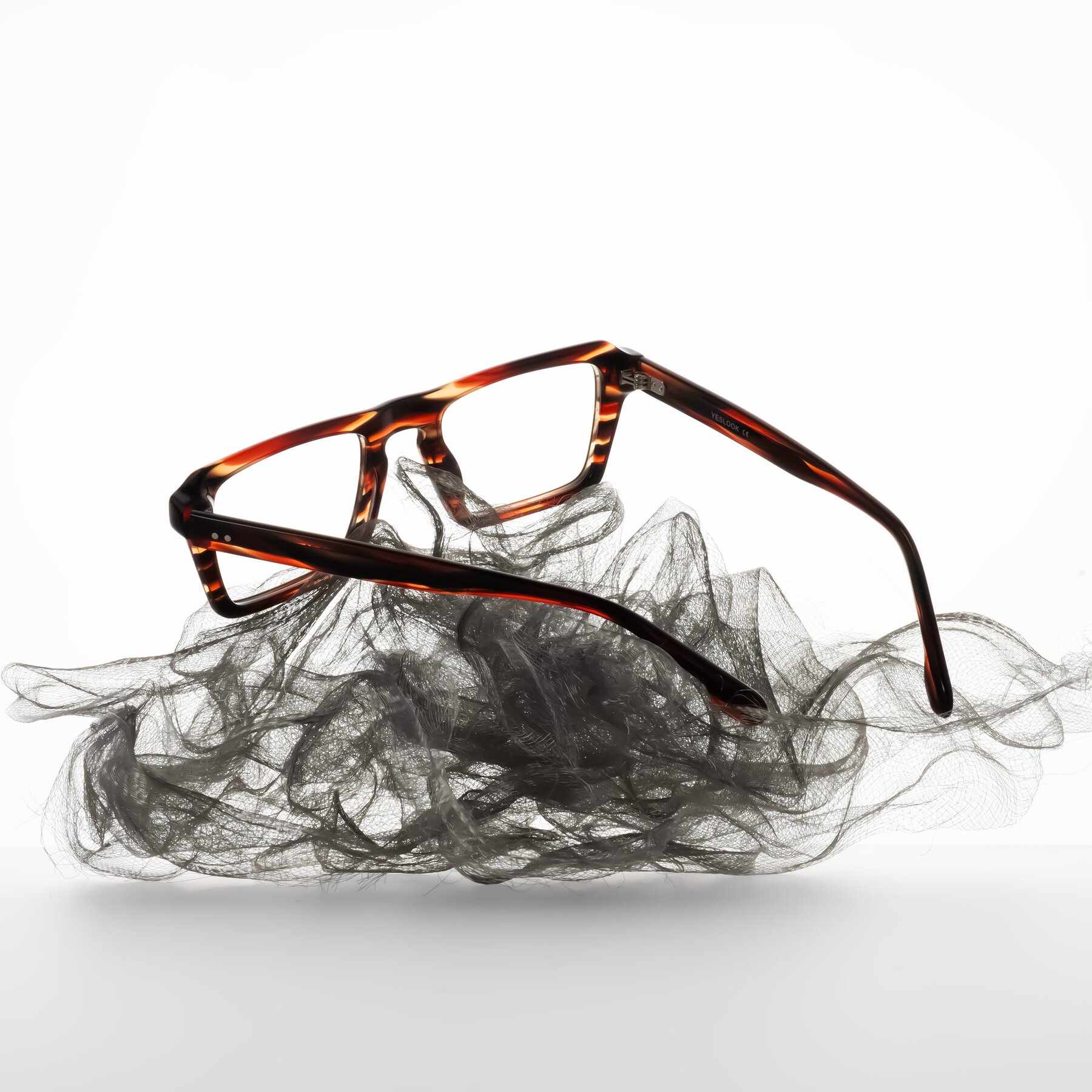 Lifestyle photography #1 of Sloan in Brown Striped with Clear Reading Eyeglass Lenses