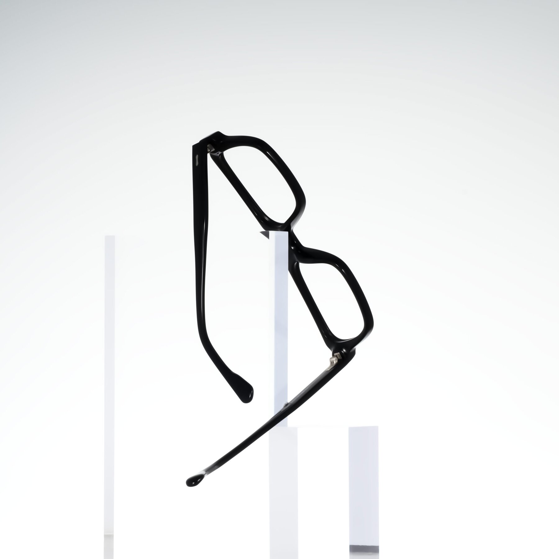 Lifestyle photography #2 of Harper in Black with Clear Blue Light Blocking Lenses