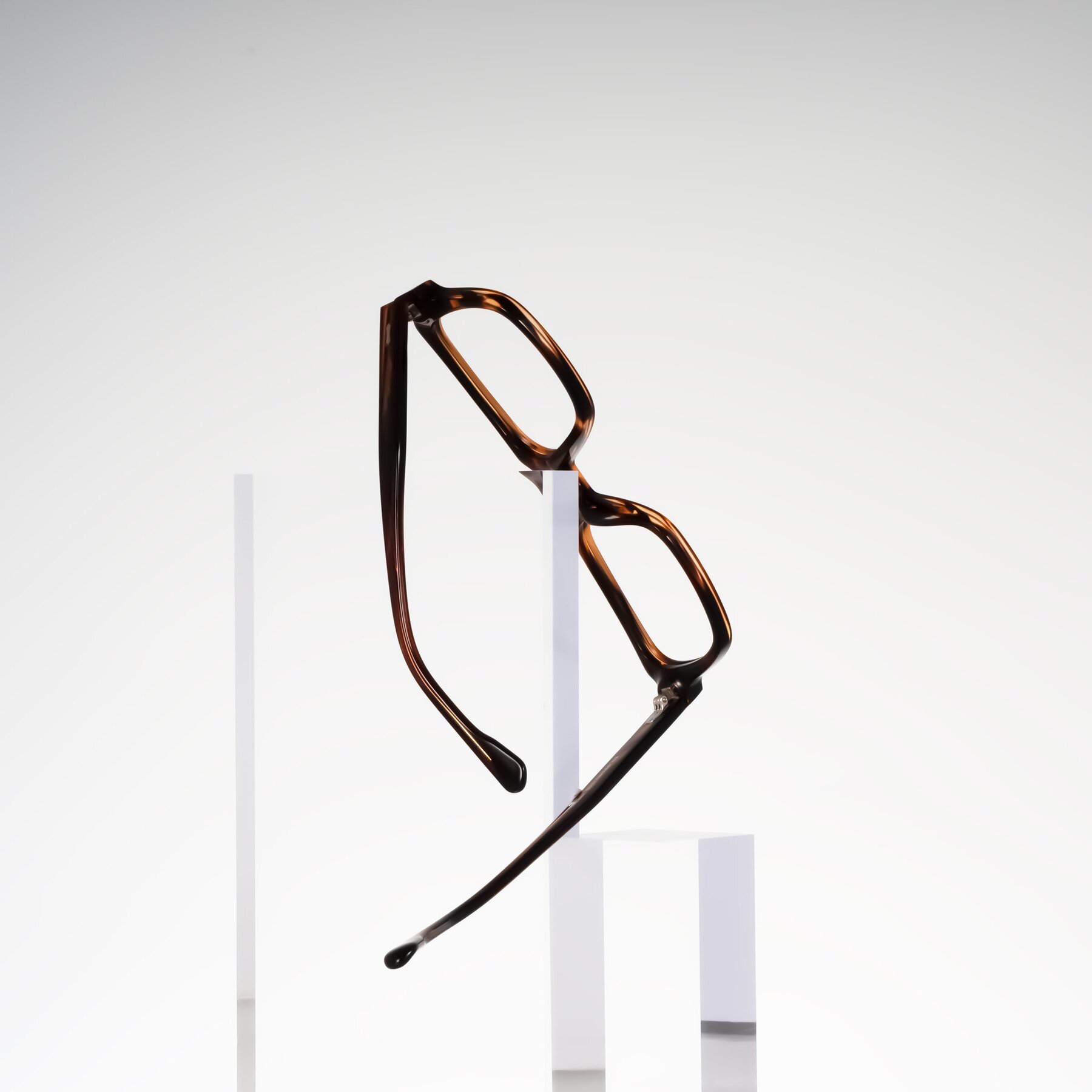 Lifestyle photography #2 of Harper in Brown Striped with Clear Blue Light Blocking Lenses