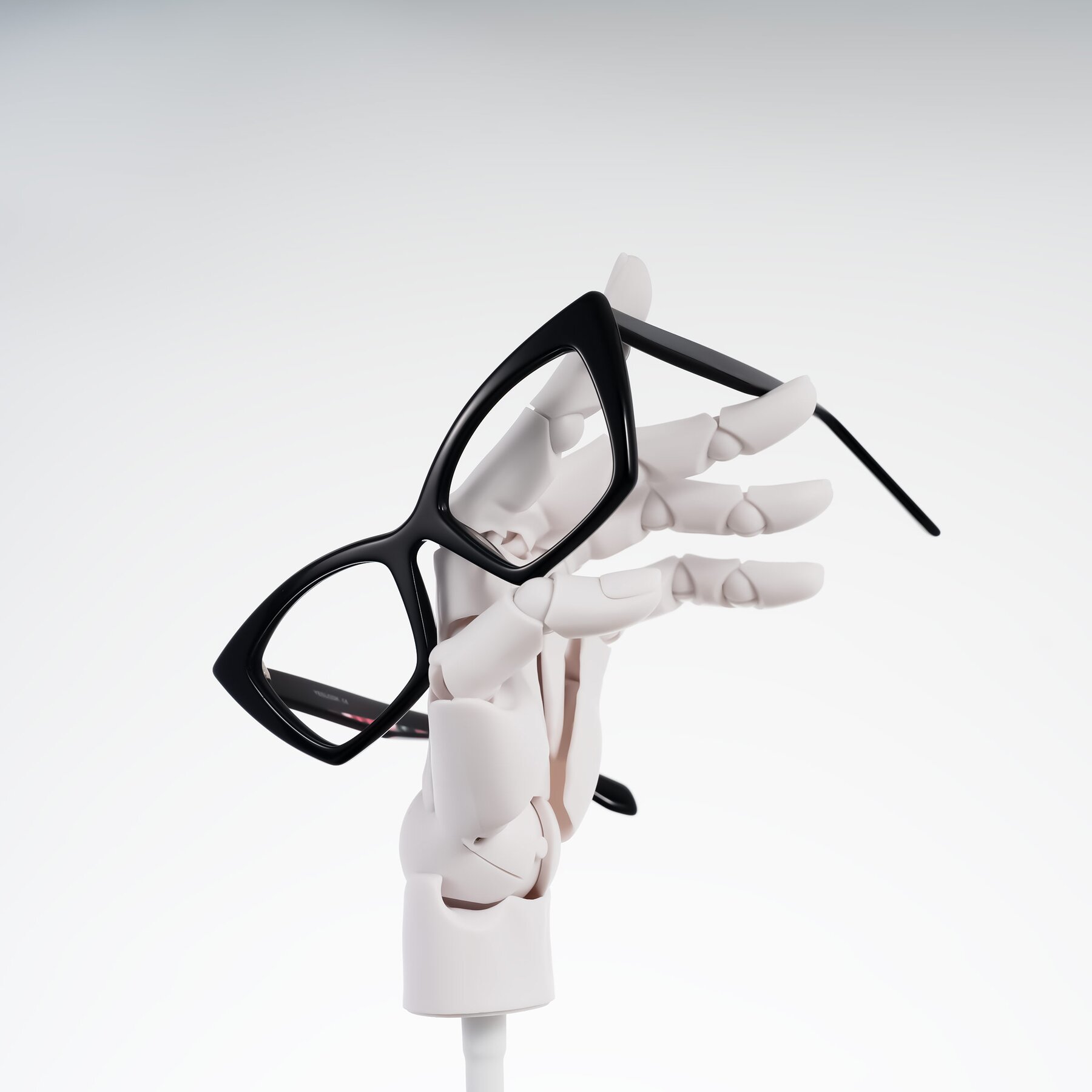 Lifestyle photography #1 of Wayar in Black with Clear Eyeglass Lenses