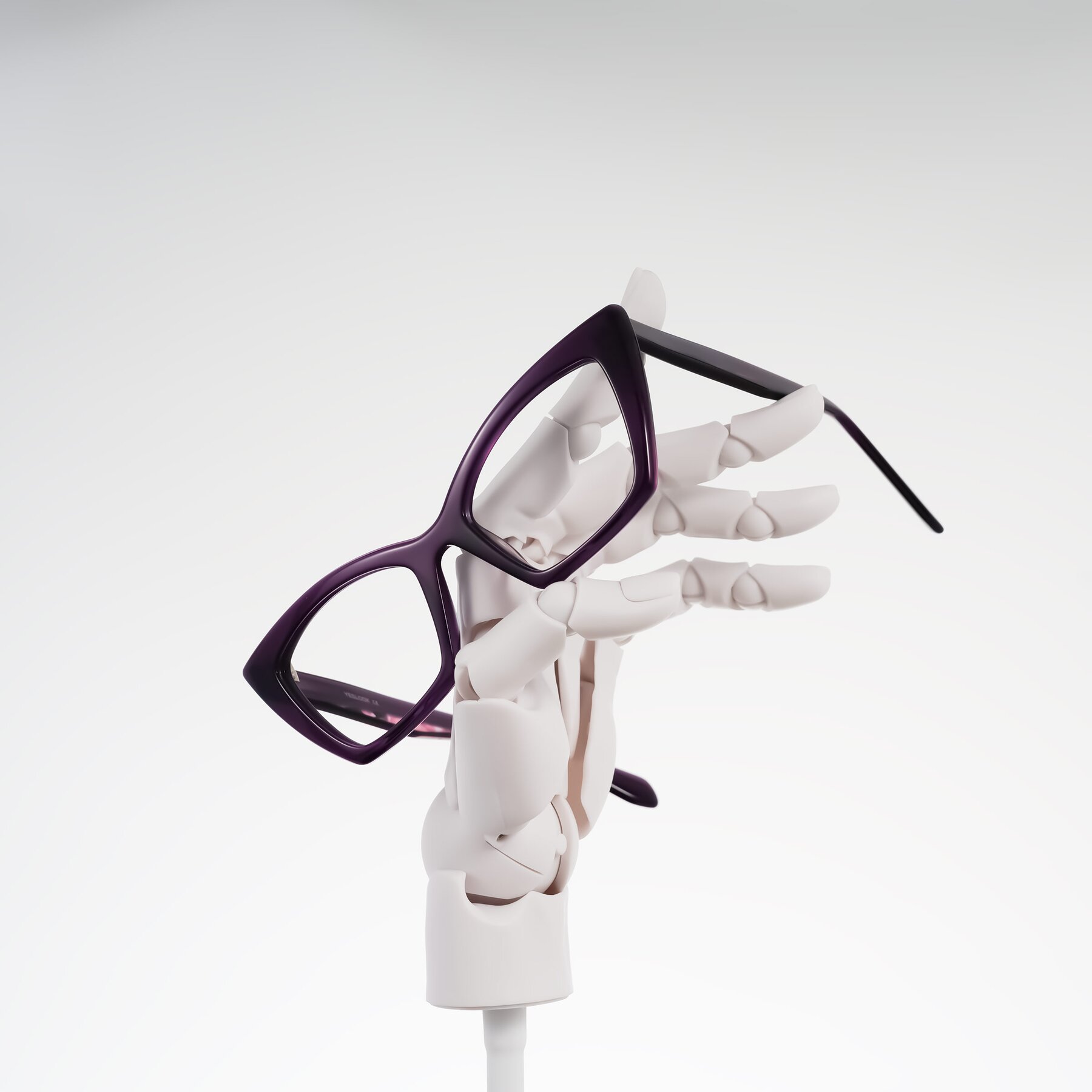 Lifestyle photography #1 of Wayar in Eggplant with Clear Reading Eyeglass Lenses