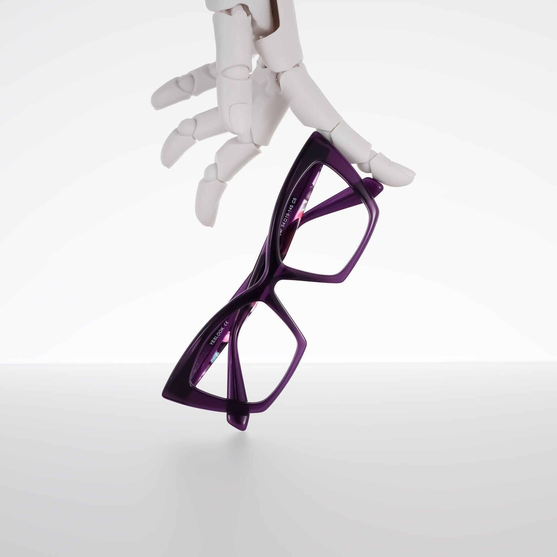 Lifestyle photography #2 of Wayar in Eggplant with Clear Reading Eyeglass Lenses