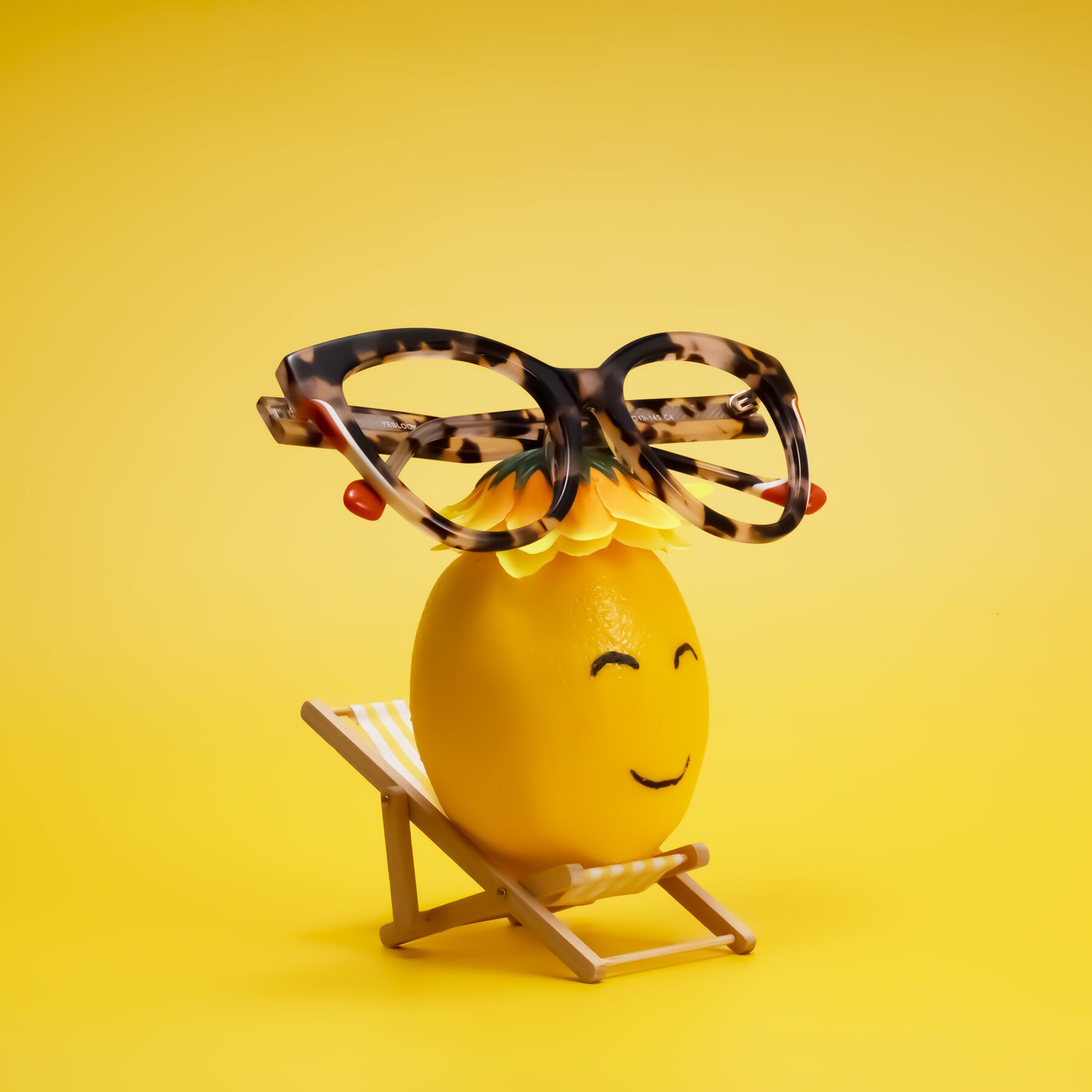 Lifestyle photography #1 of Yalkin in Ivory Tortoise with Clear Eyeglass Lenses