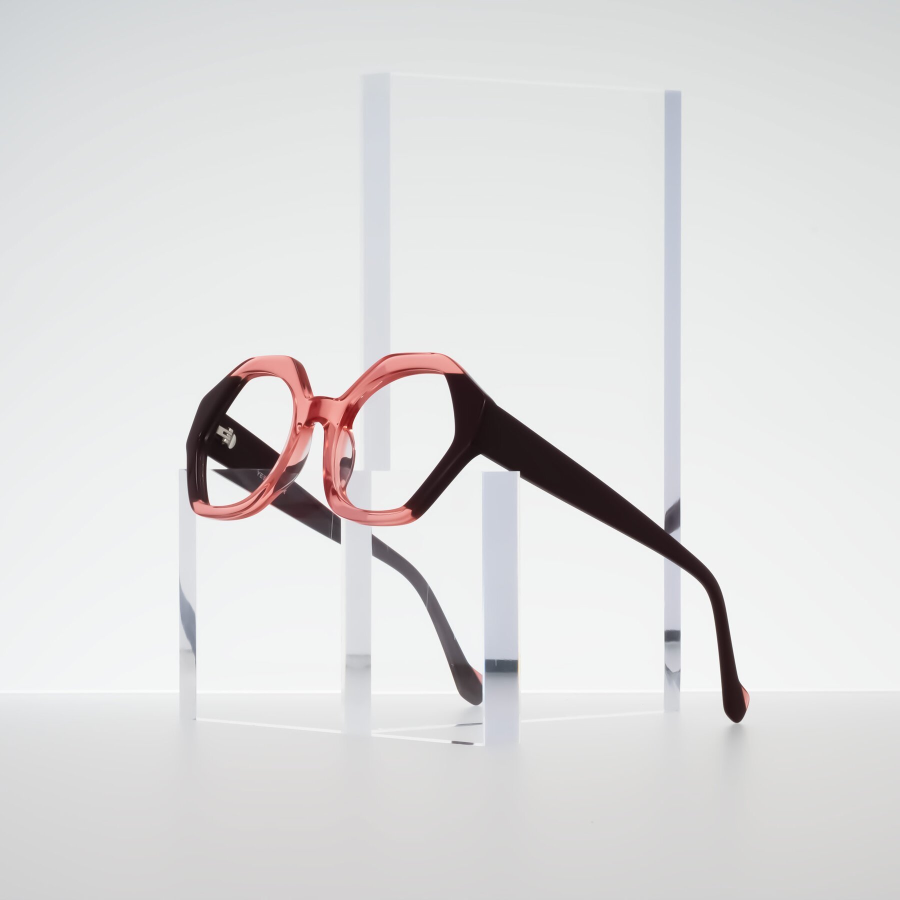 Lifestyle photography #1 of Kawa in Ruby/Maroon with Clear Eyeglass Lenses