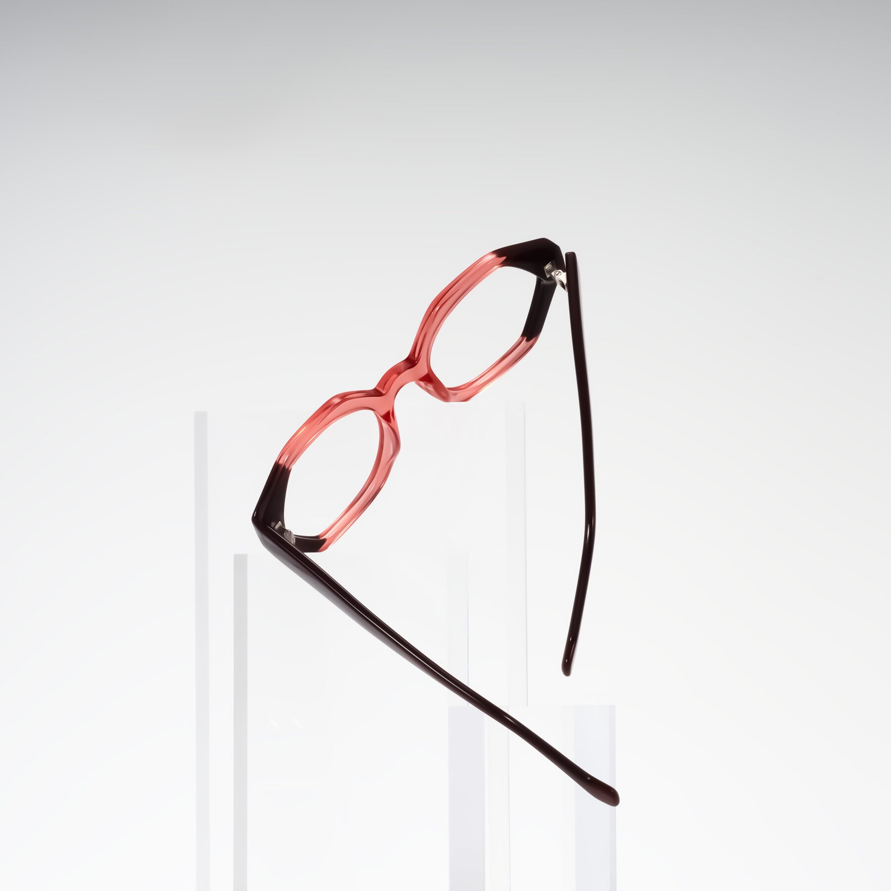 Lifestyle photography #2 of Kawa in Ruby/Maroon with Clear Eyeglass Lenses