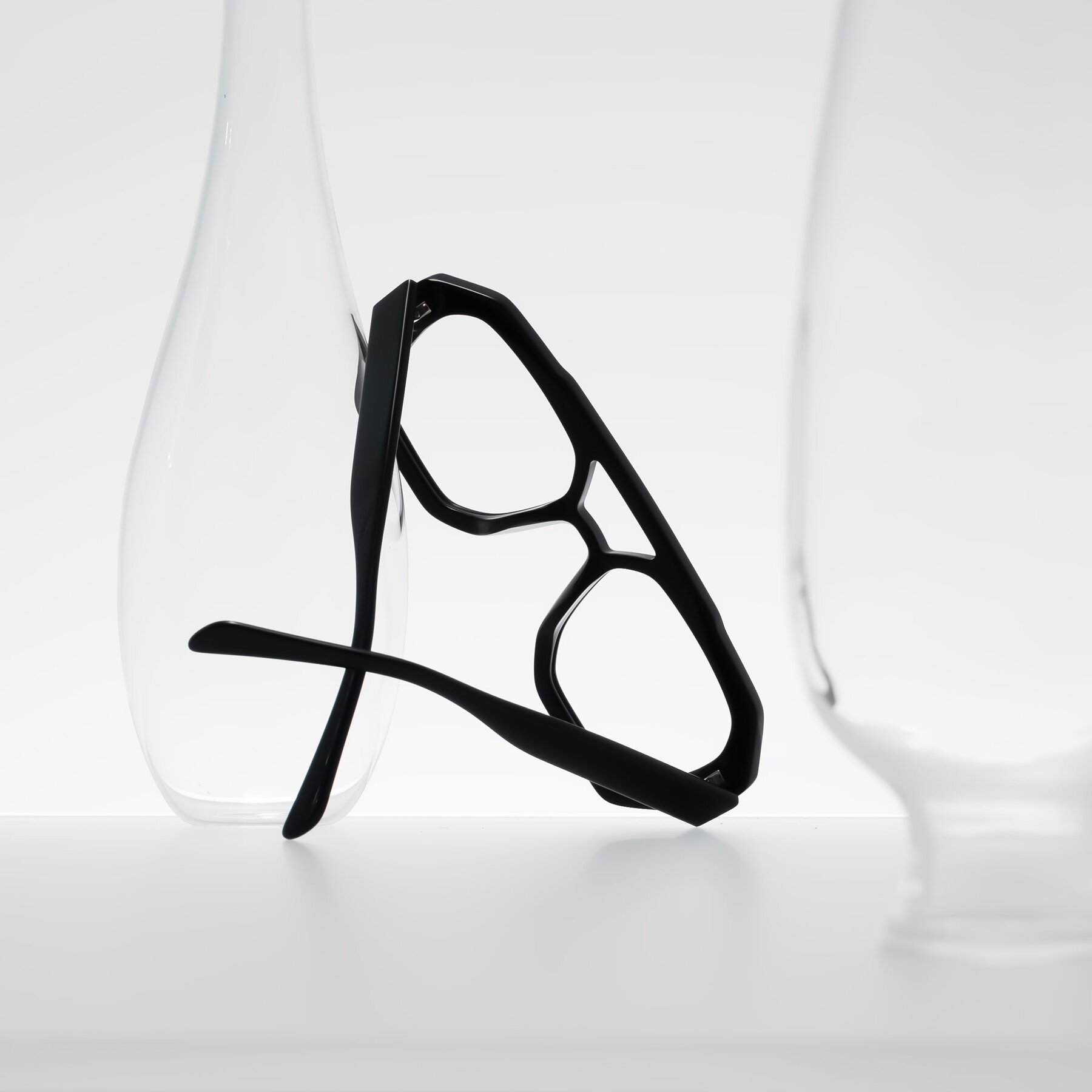 Lifestyle photography #2 of Silva in Black with Clear Eyeglass Lenses