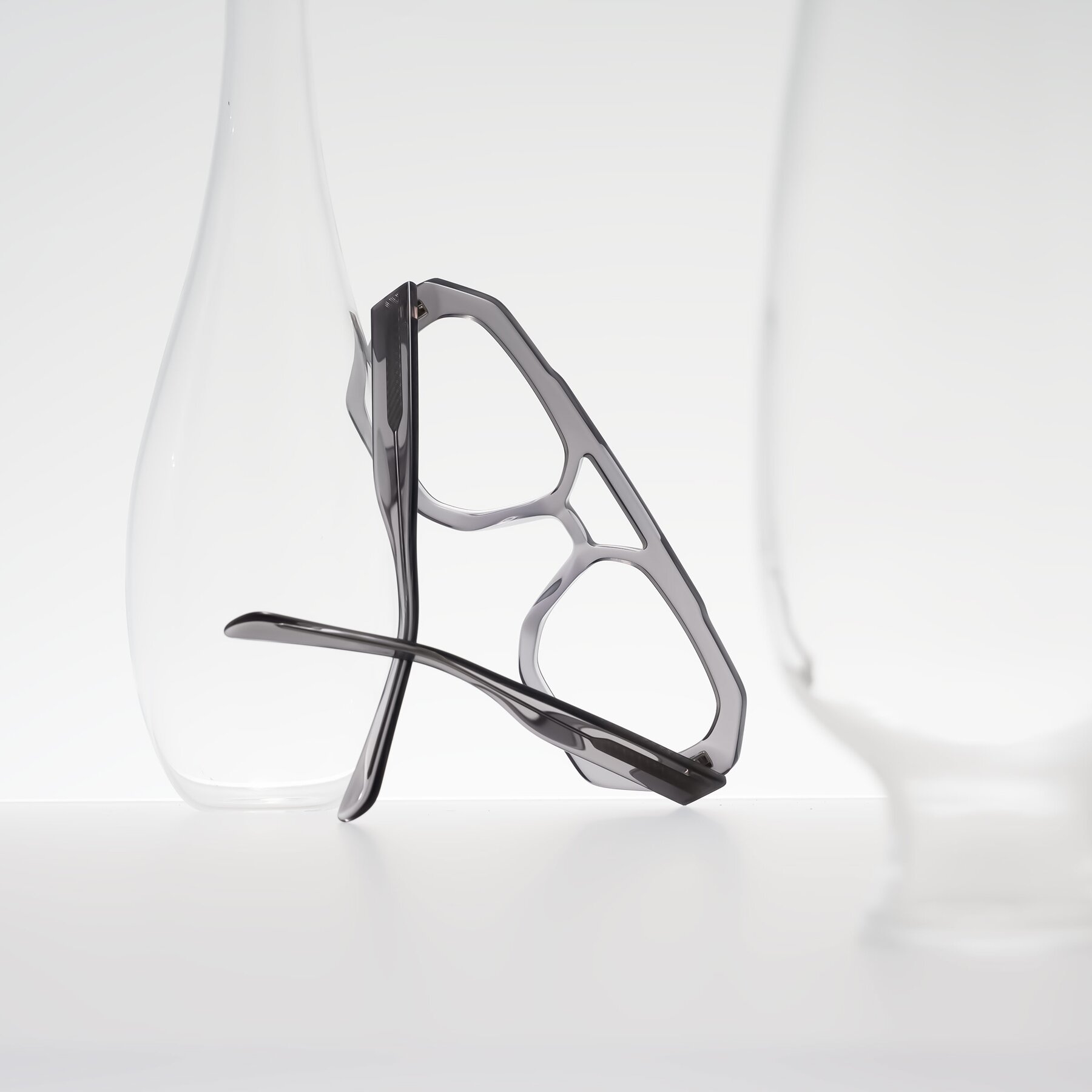 Lifestyle photography #2 of Silva in Gray with Clear Eyeglass Lenses