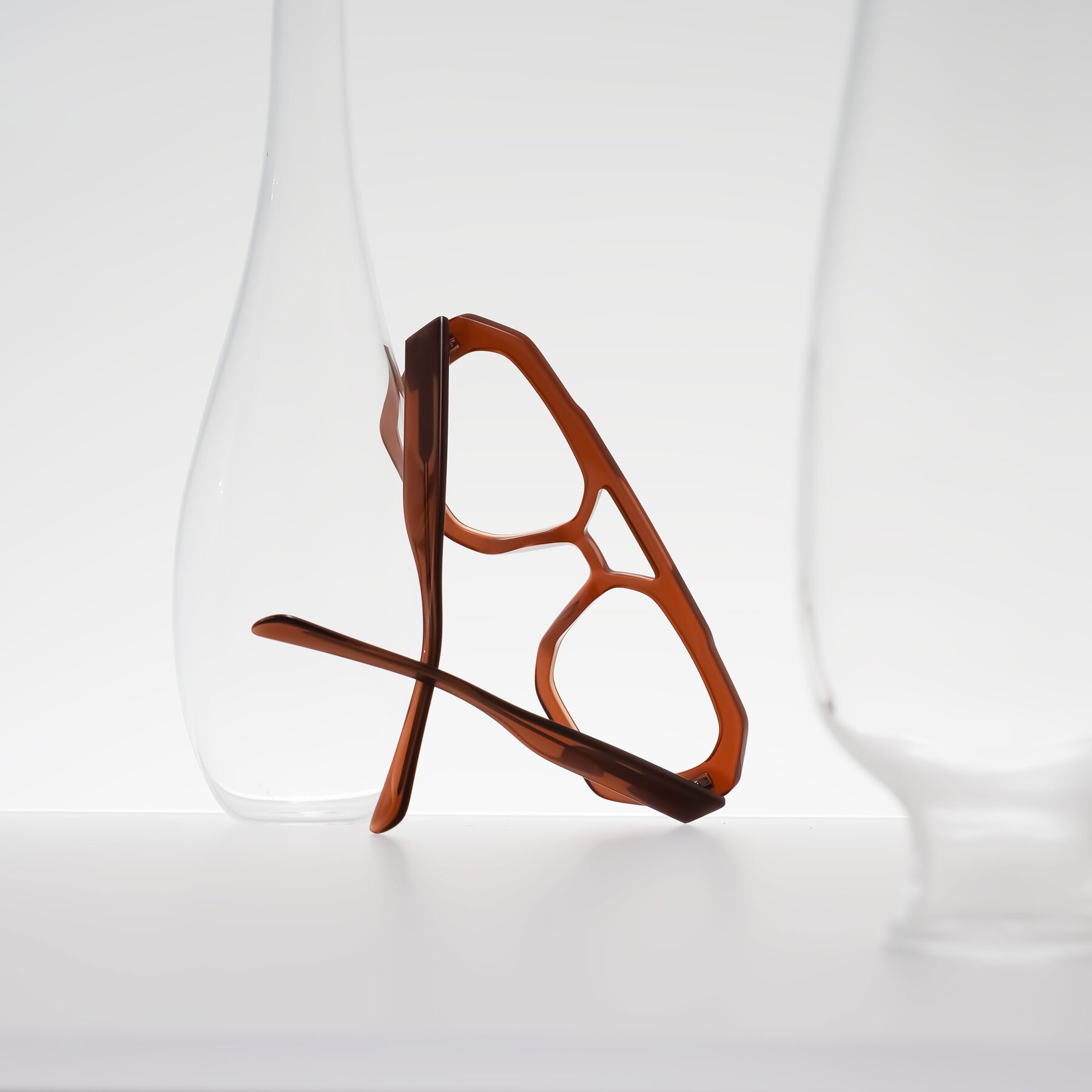 Lifestyle photography #2 of Silva in Brown with Clear Eyeglass Lenses