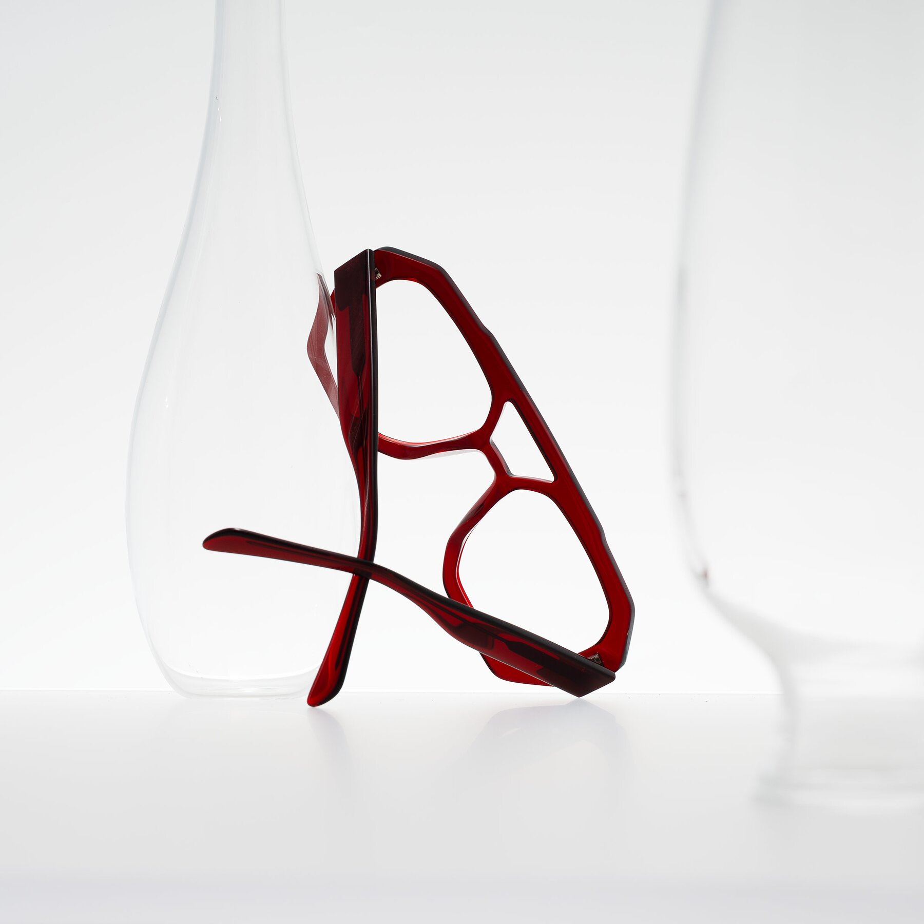 Lifestyle photography #2 of Silva in Wine with Clear Eyeglass Lenses
