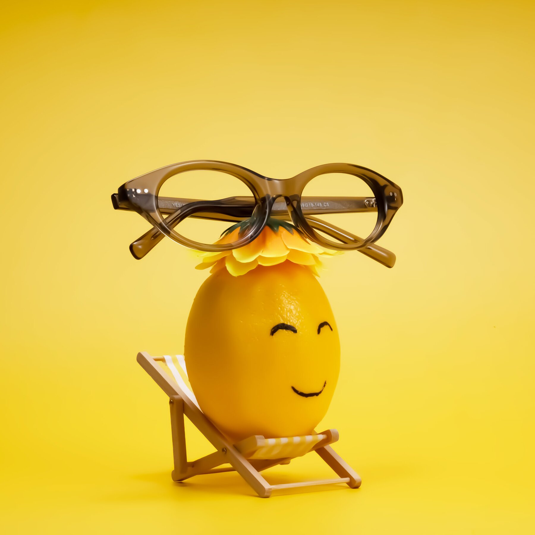Lifestyle photography #2 of Mitri in Transparent Warm Olive with Clear Reading Eyeglass Lenses