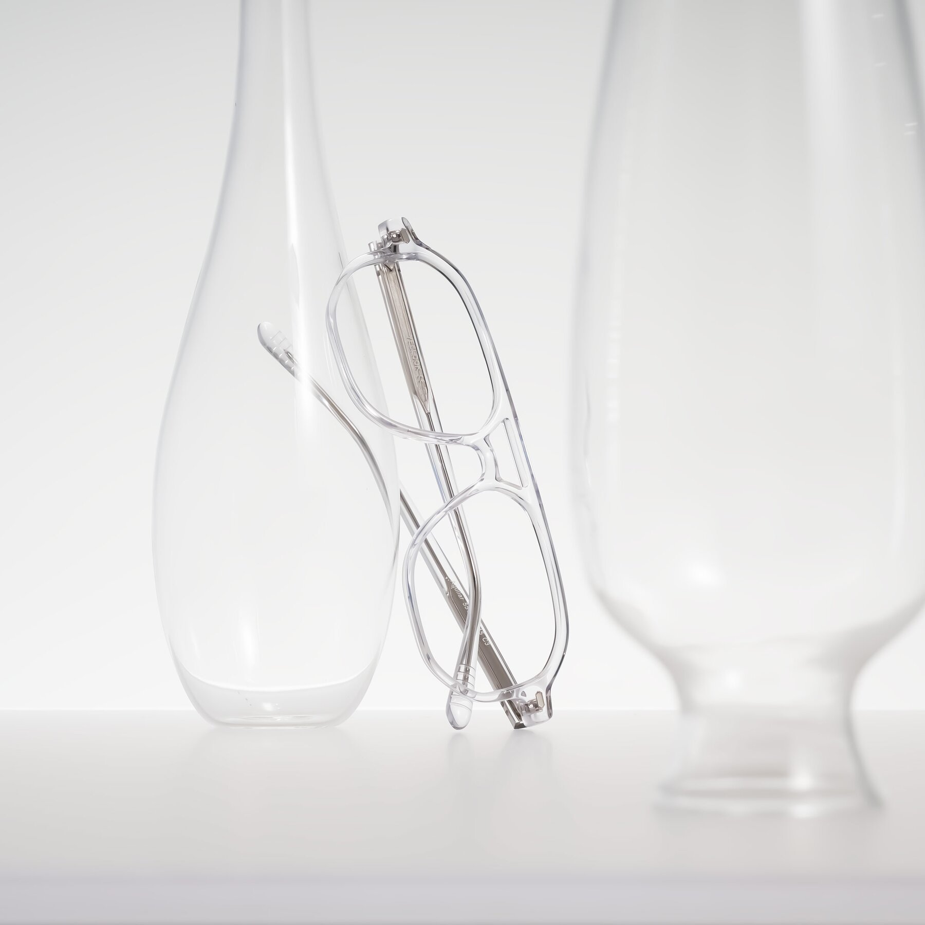 Lifestyle photography #1 of Aguilar in Clear with Clear Eyeglass Lenses