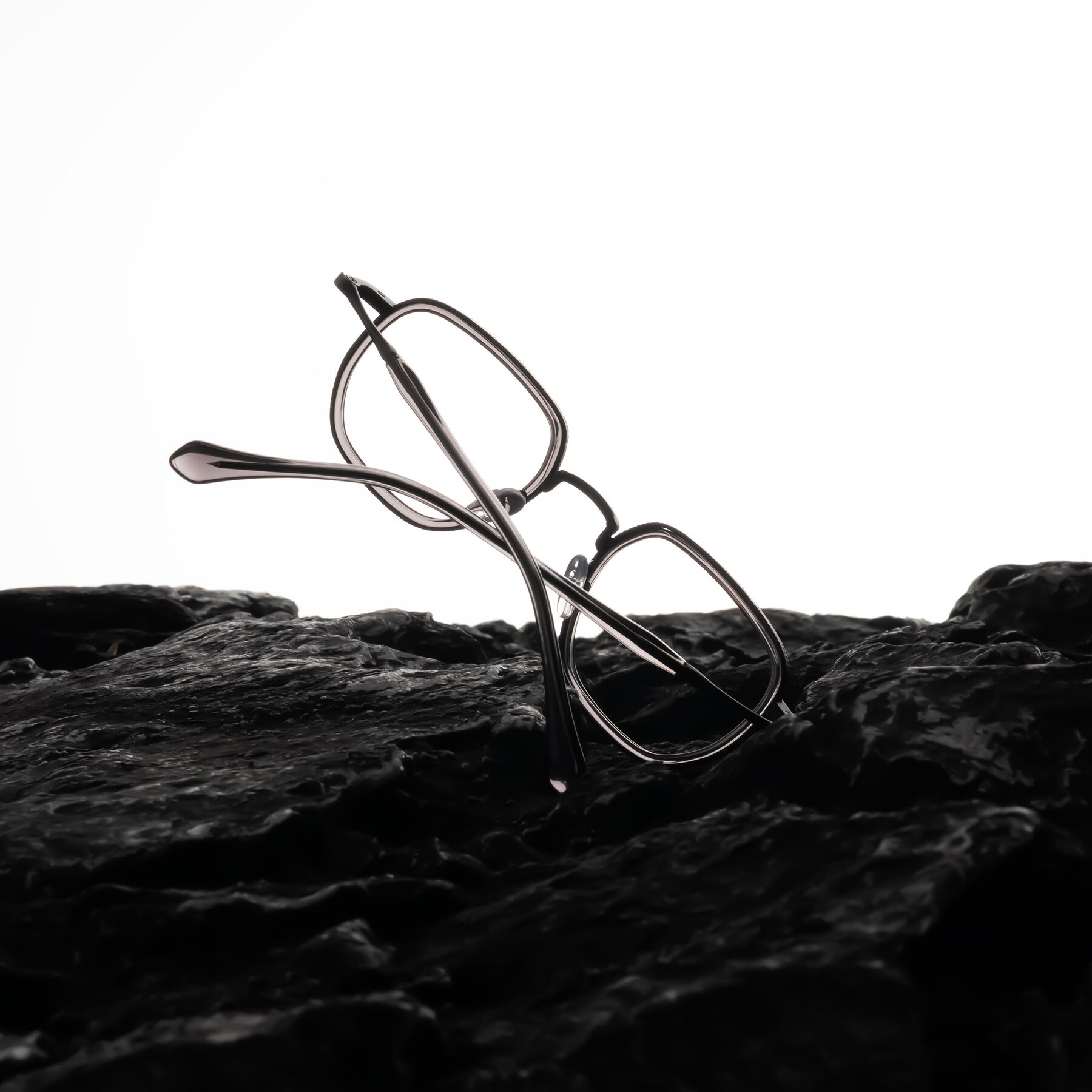 Lifestyle photography #1 of Hunter in Gunmetal/Gray with Clear Eyeglass Lenses