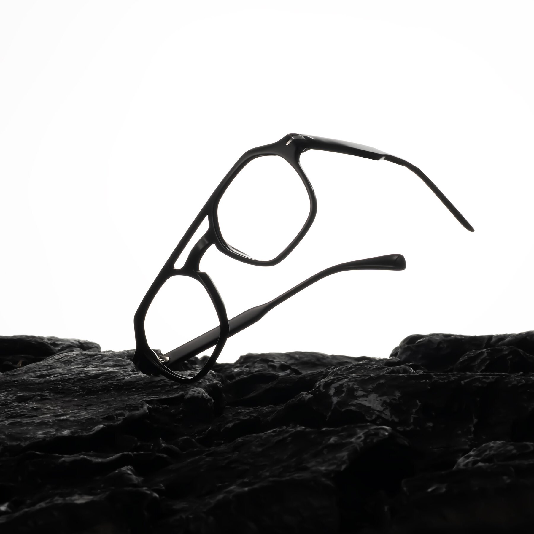 Lifestyle photography #2 of Kibandou in Black with Clear Eyeglass Lenses