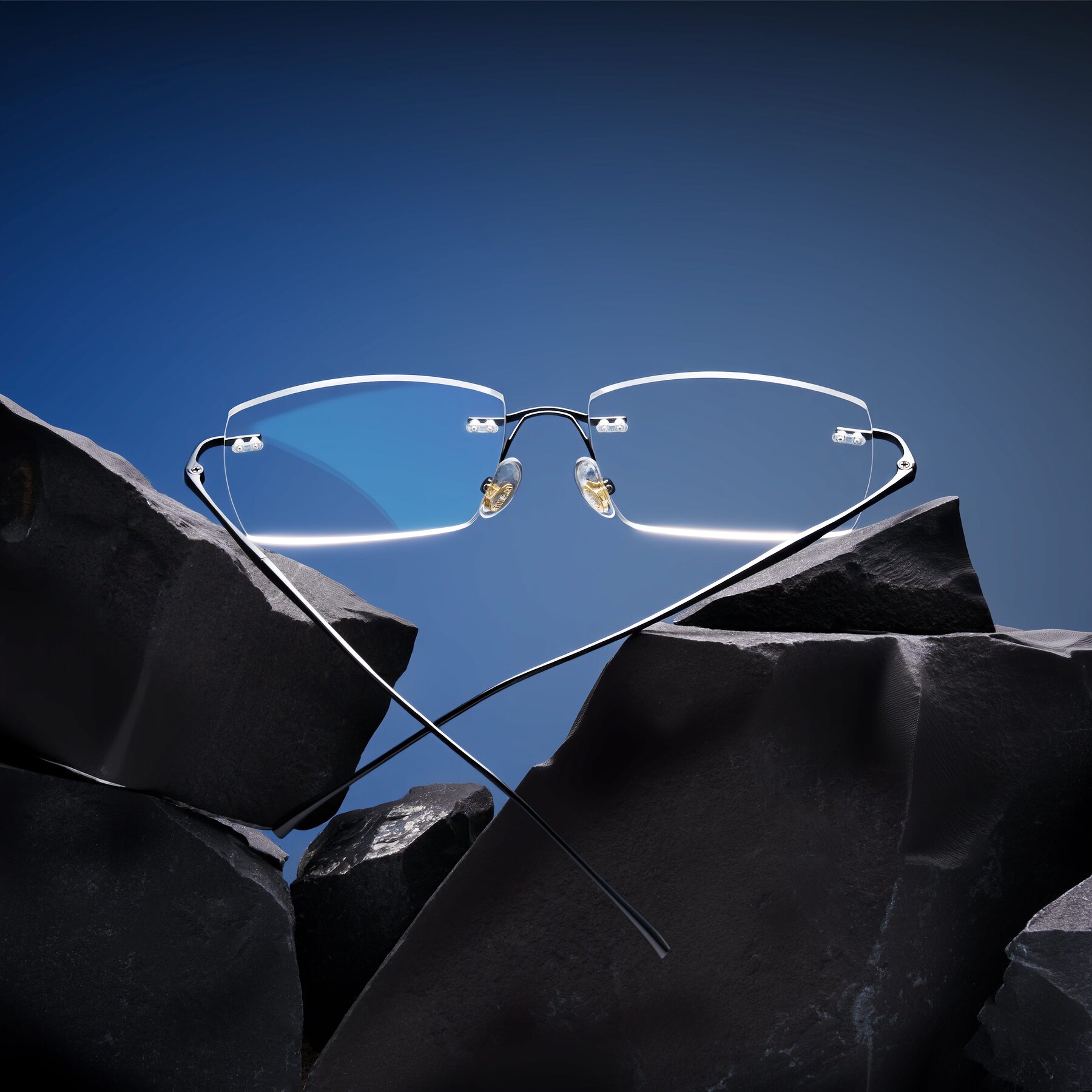 Lifestyle photography #2 of Cartman in Matte Black with Clear Eyeglass Lenses