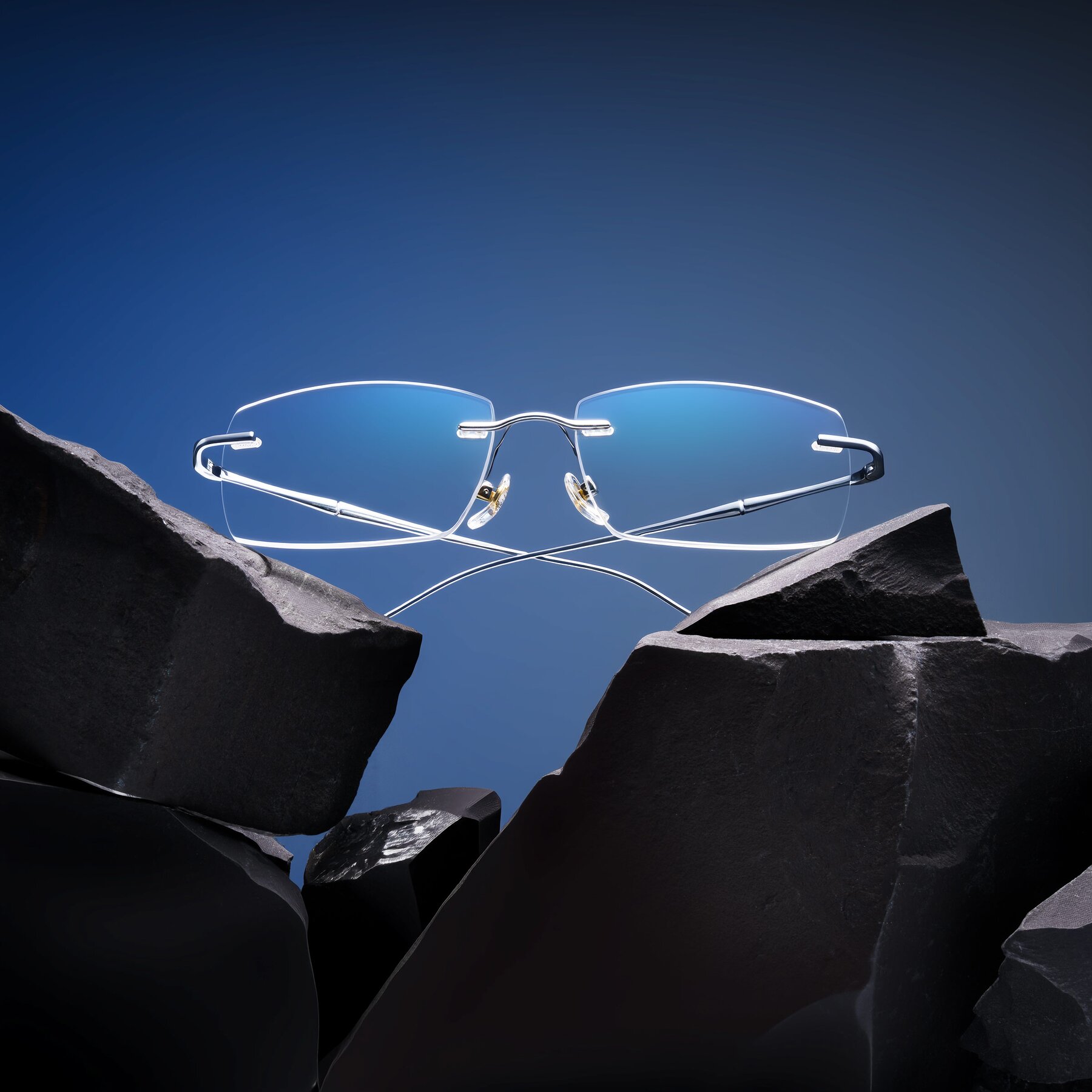 Lifestyle photography #1 of Cartman in Silver with Clear Eyeglass Lenses