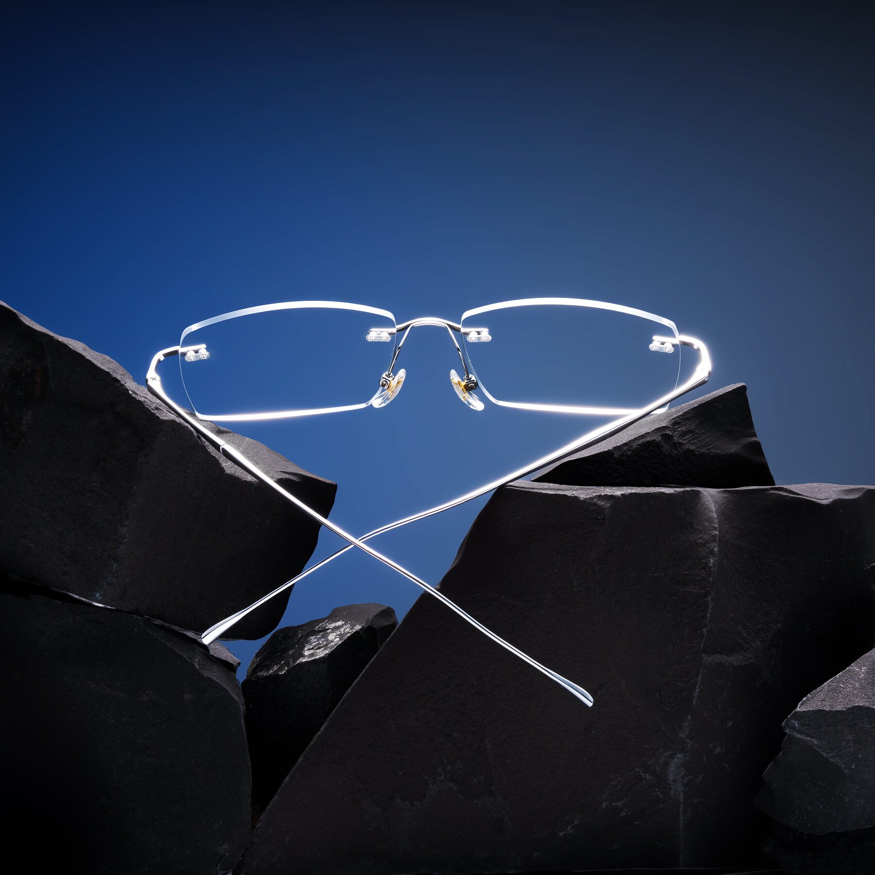 Lifestyle photography #2 of Cartman in Silver with Clear Eyeglass Lenses