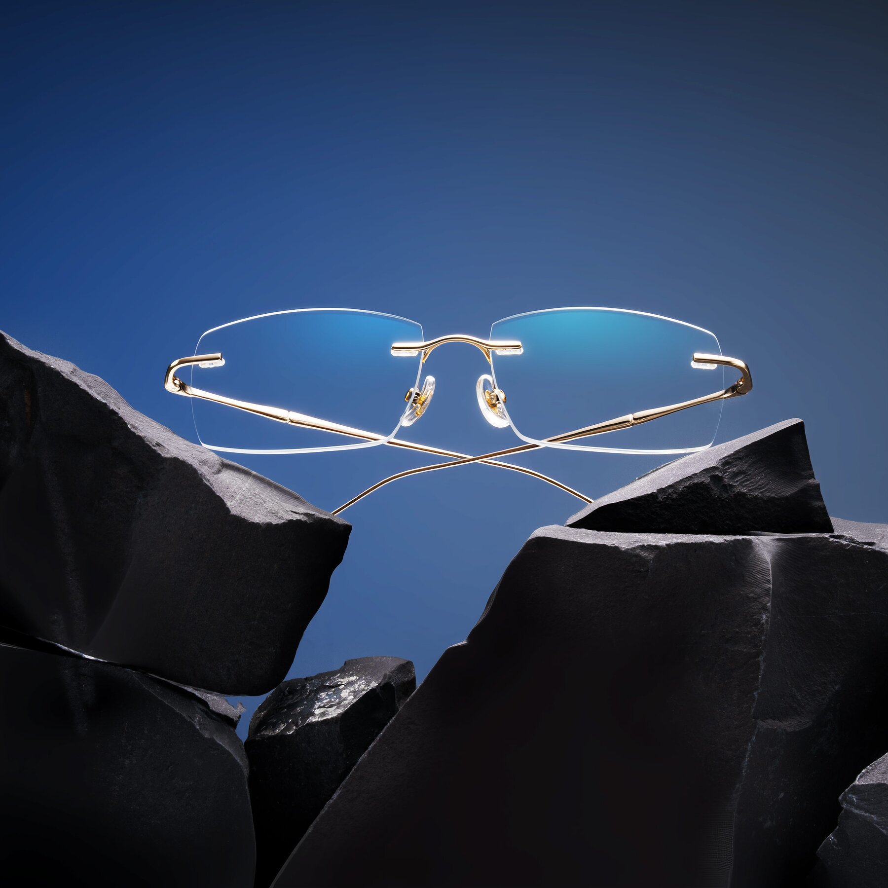 Lifestyle photography #1 of Cartman in Gold with Clear Eyeglass Lenses