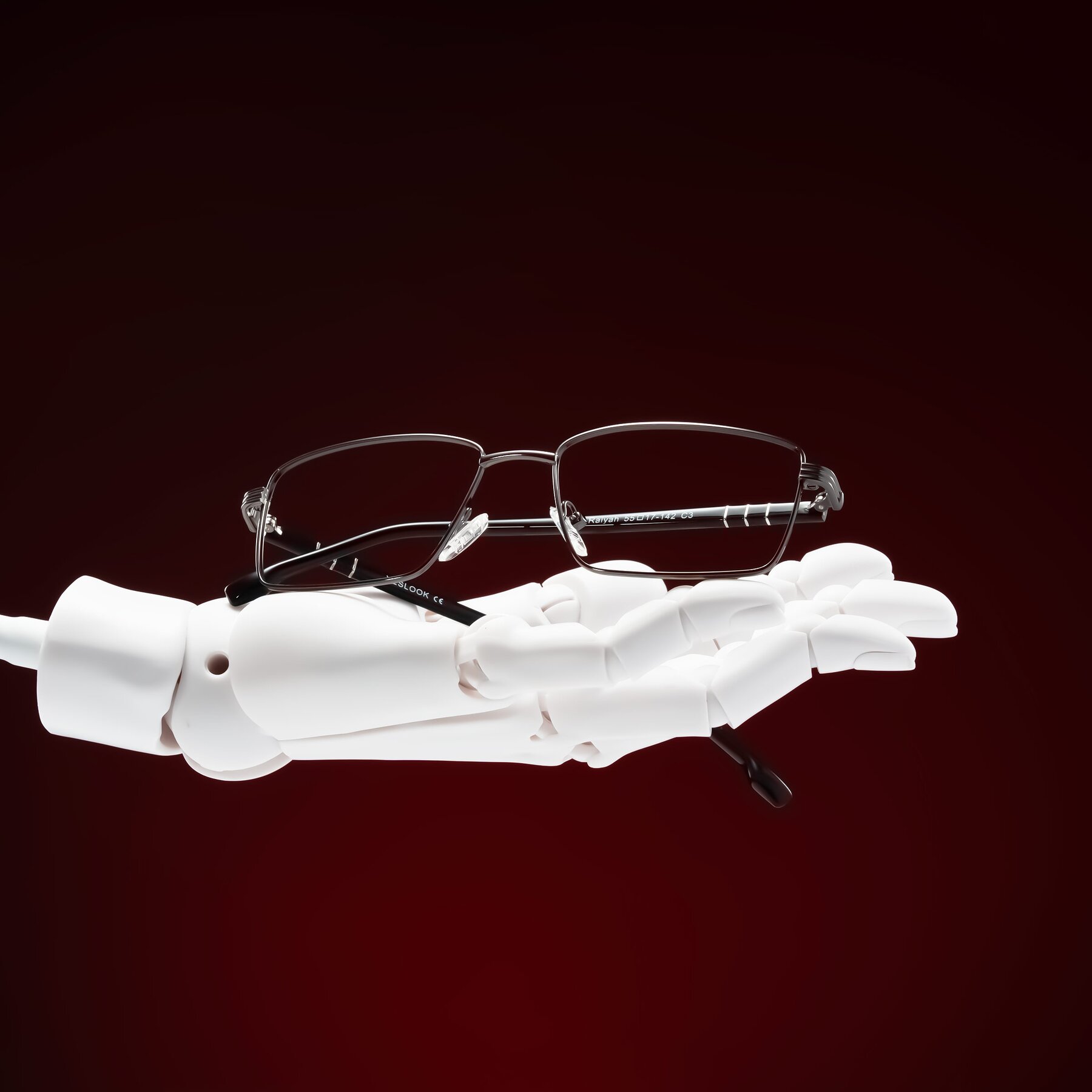 Lifestyle photography #2 of Raiyah in Gunmetal/Black with Clear Blue Light Blocking Lenses