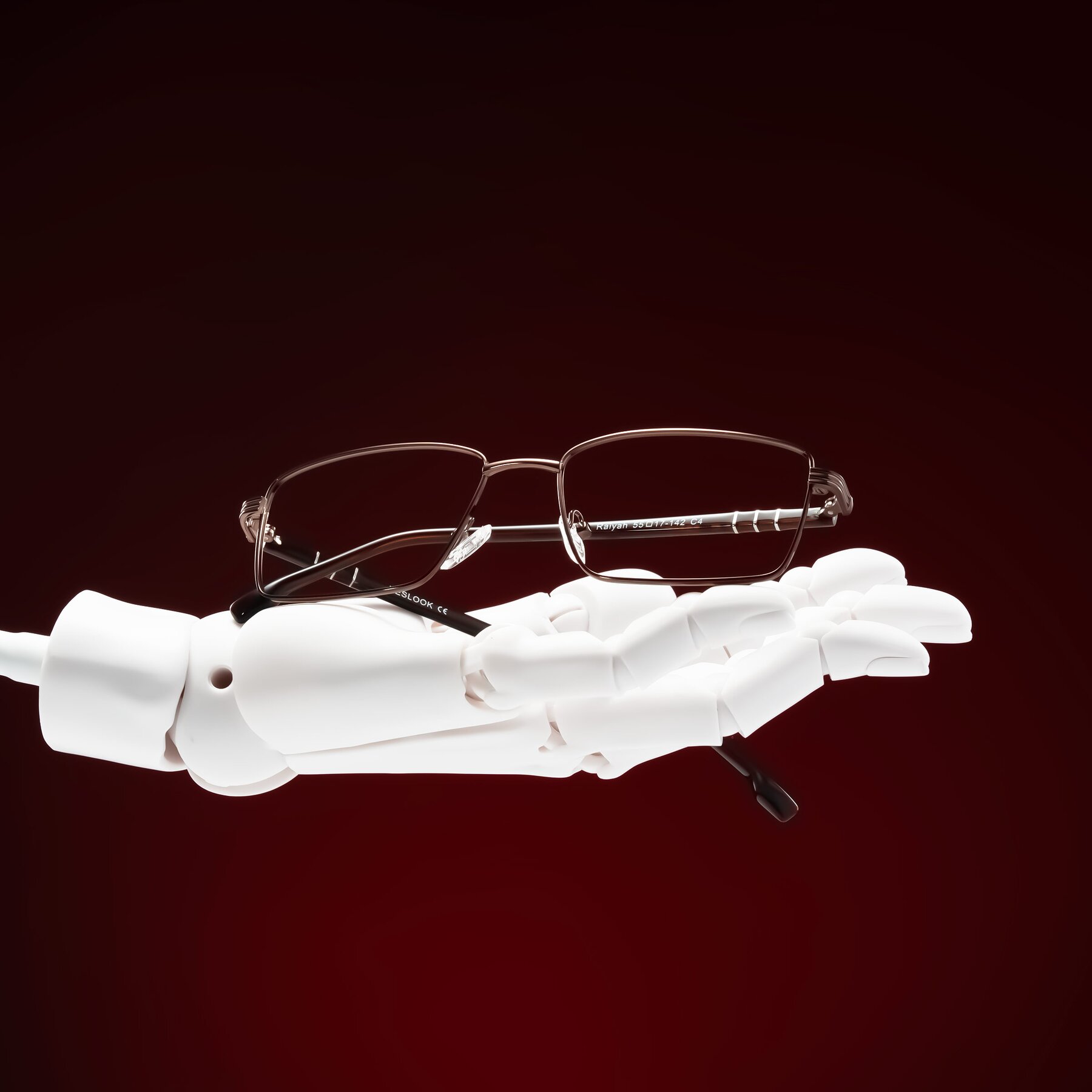 Lifestyle photography #2 of Raiyah in Bronze/Dark Brown with Clear Blue Light Blocking Lenses