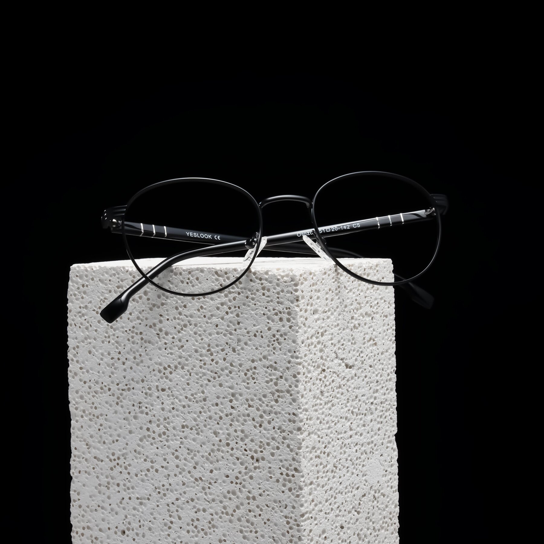 Lifestyle photography #1 of Orozco in Matte Black/Black with Clear Blue Light Blocking Lenses