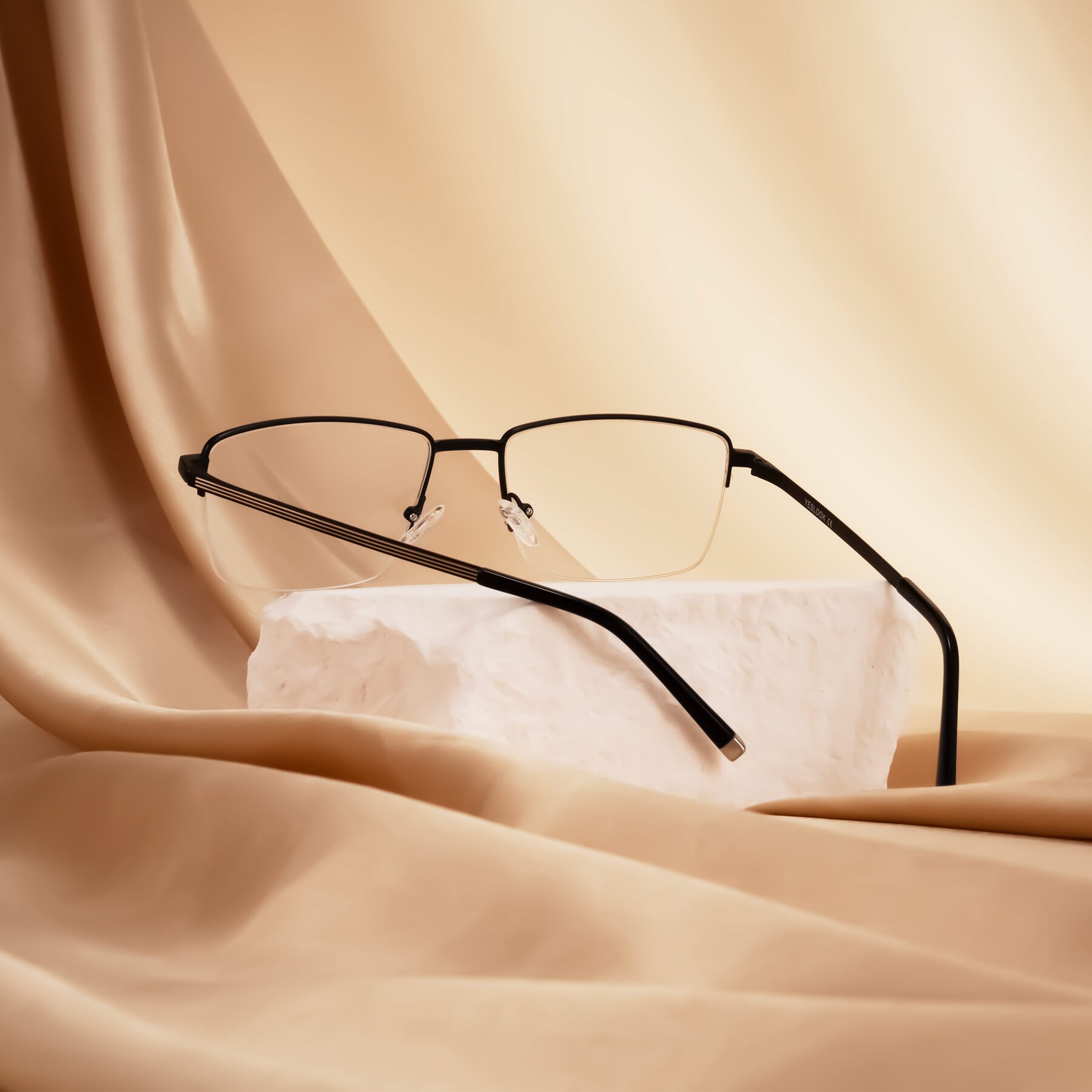 Lifestyle photography #2 of Sungi in Matte Black with Clear Eyeglass Lenses