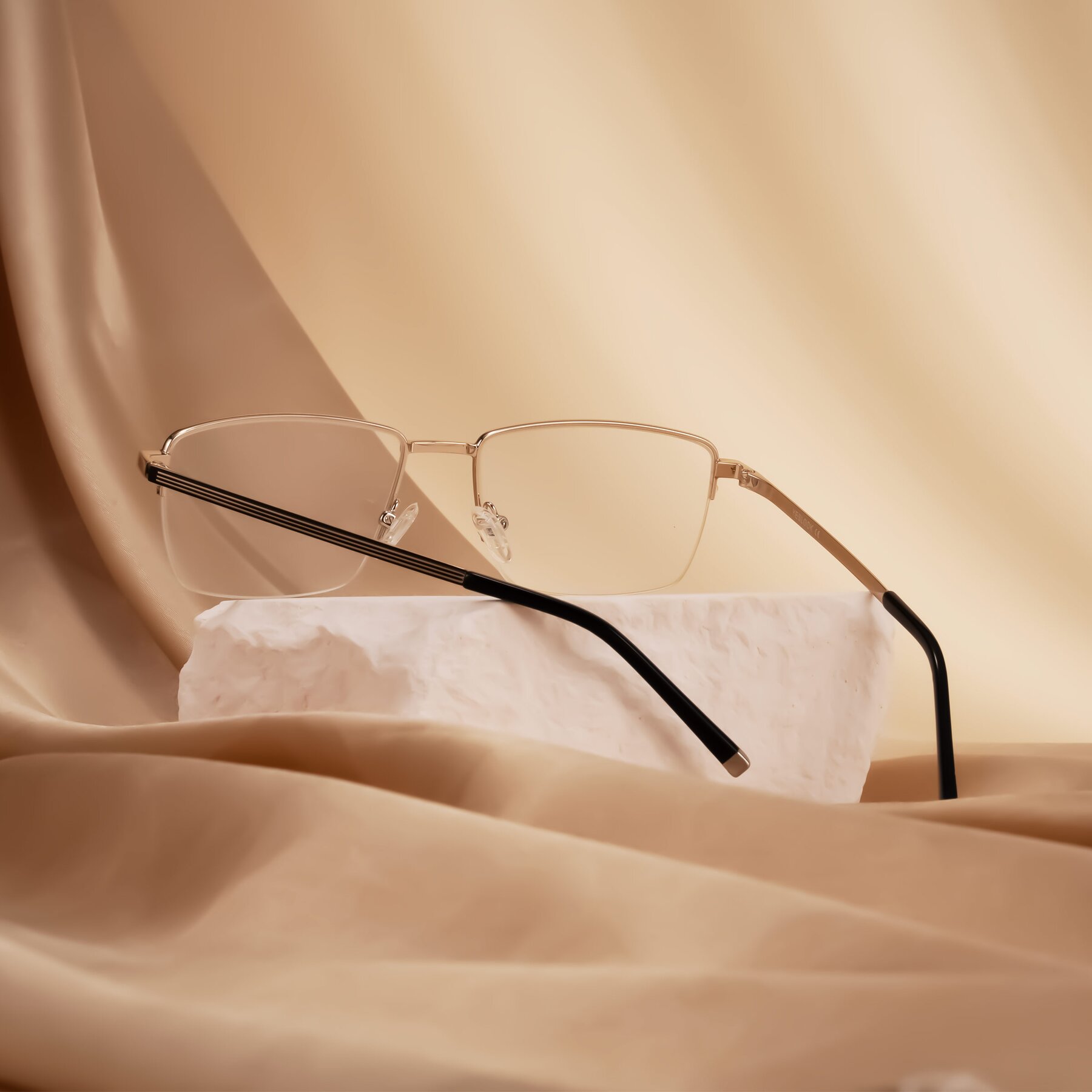 Lifestyle photography #2 of Sungi in Gold with Clear Eyeglass Lenses