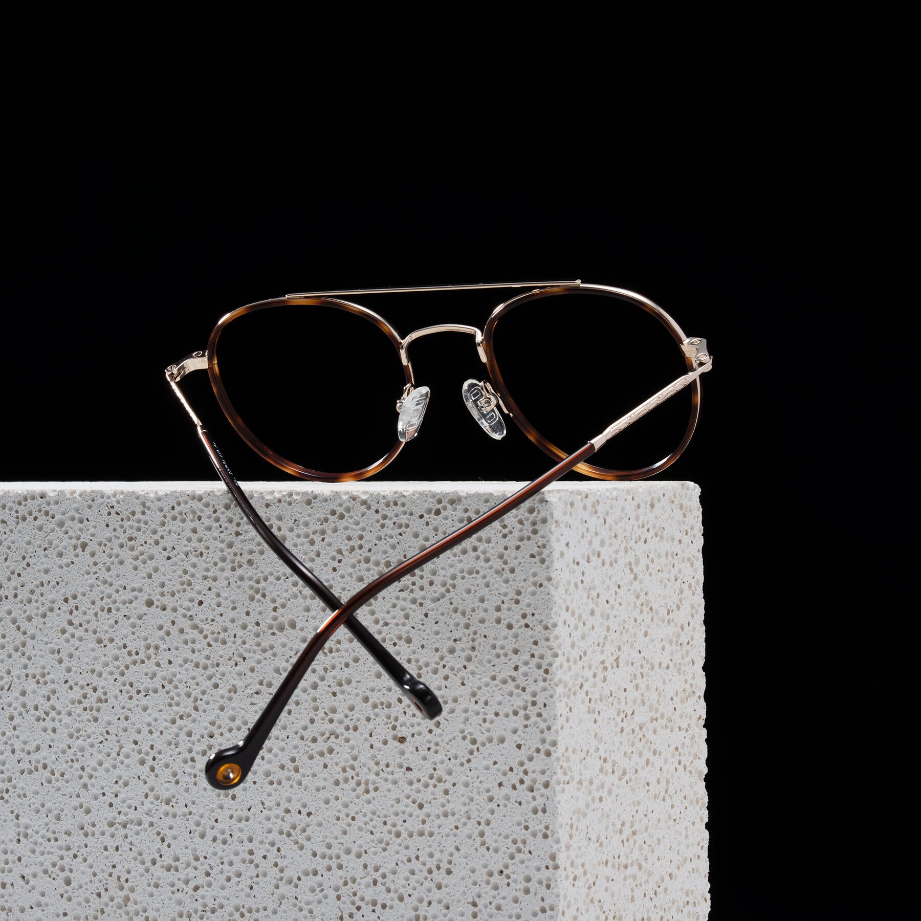 Lifestyle photography #1 of Biko in Tortoise/Gold with Clear Reading Eyeglass Lenses