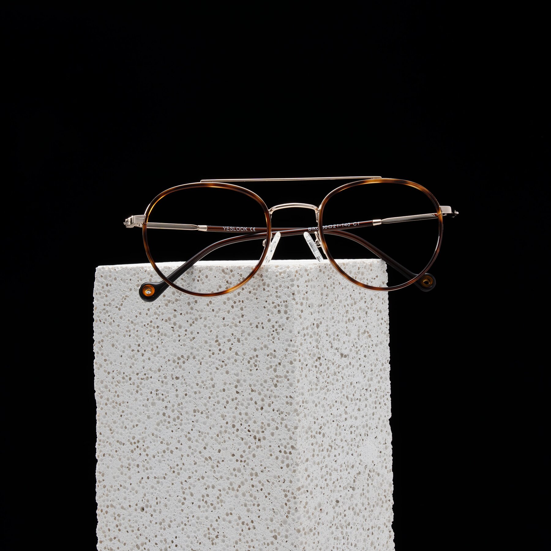 Lifestyle photography #2 of Biko in Tortoise/Gold with Clear Reading Eyeglass Lenses