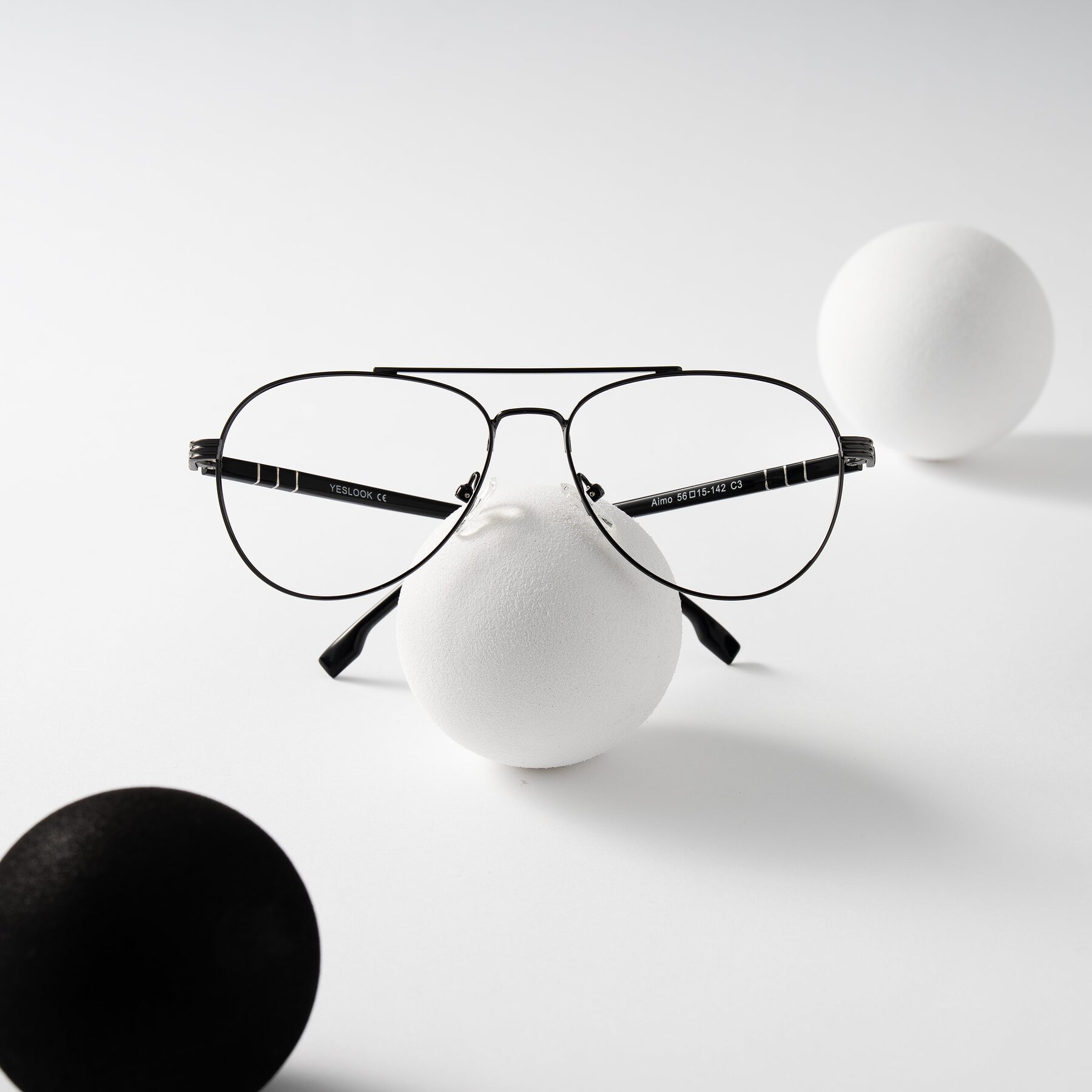 Lifestyle photography #1 of Aimo in Gunmetal/Black with Clear Blue Light Blocking Lenses