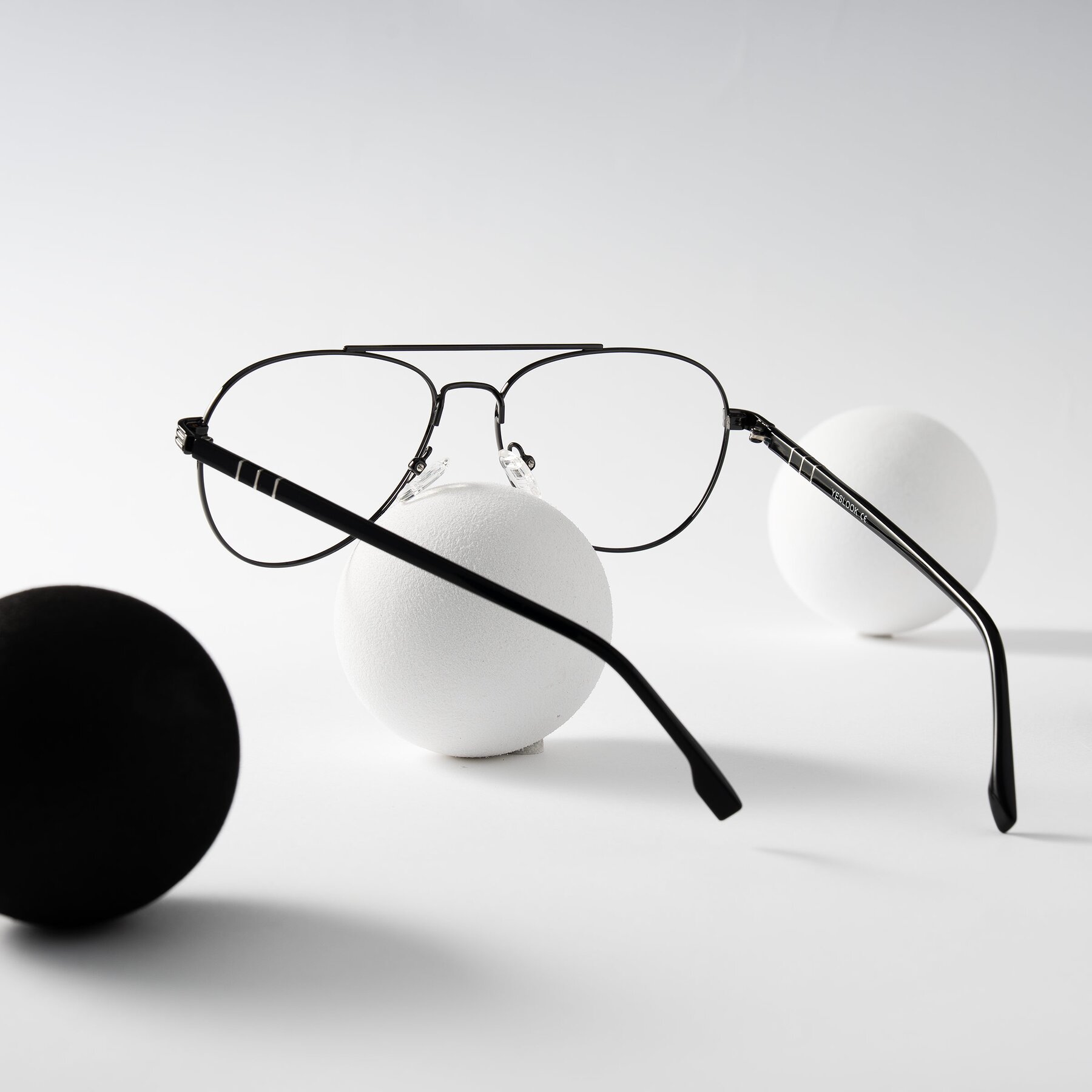 Lifestyle photography #2 of Aimo in Gunmetal/Black with Clear Blue Light Blocking Lenses