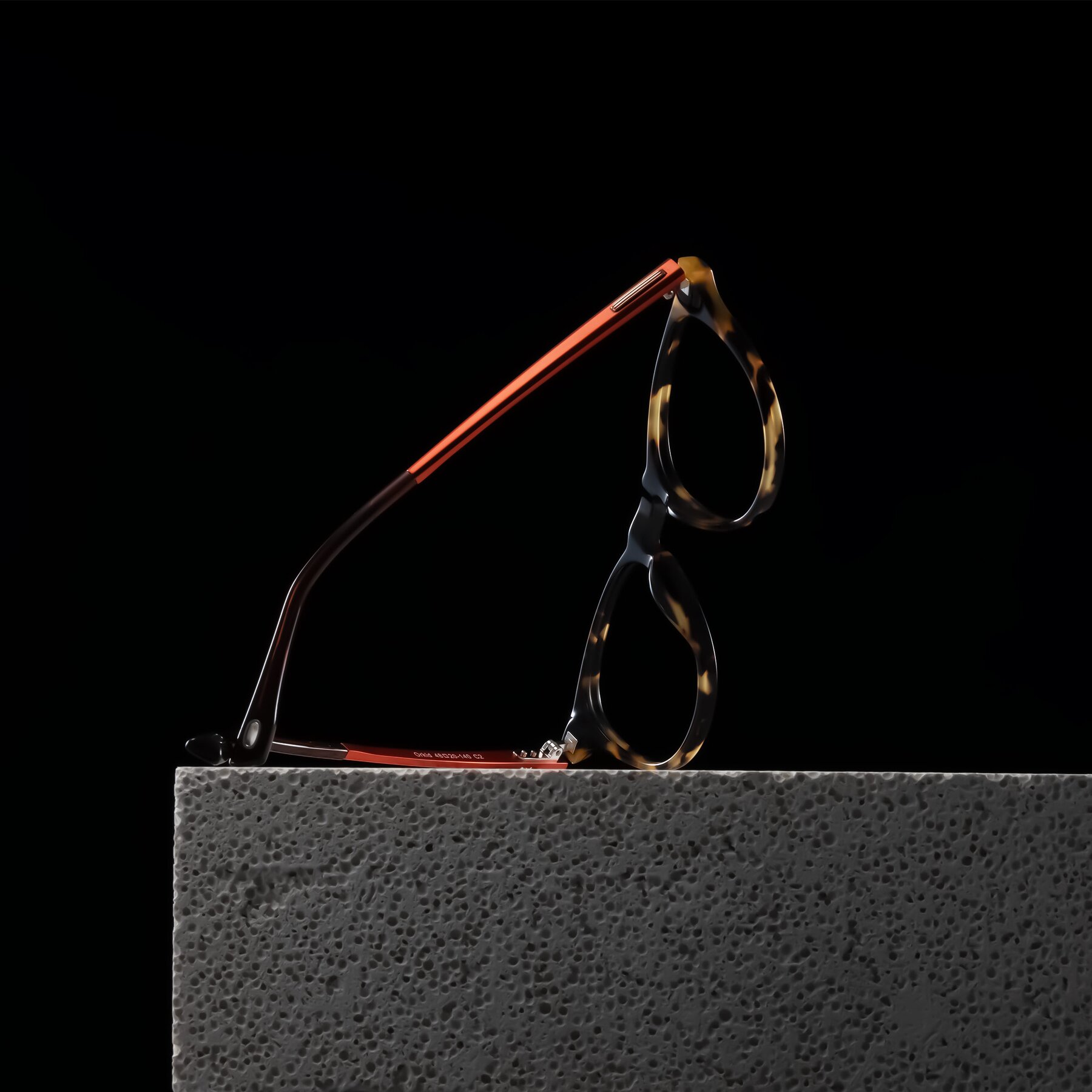 Lifestyle photography #2 of Orkid in Tortoise/Orange with Clear Blue Light Blocking Lenses