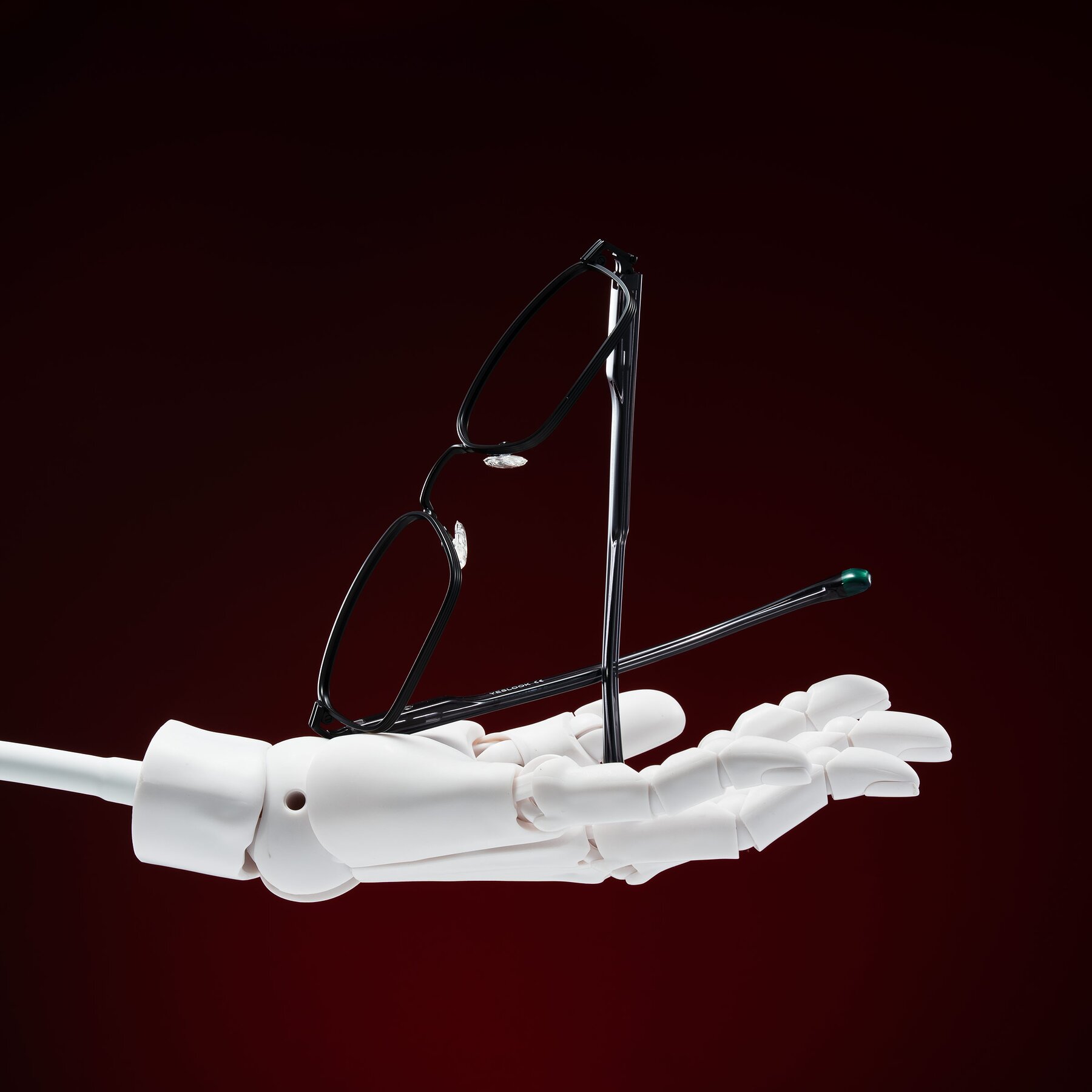 Lifestyle photography #2 of Rhine in Matte Black/Dark Gray with Clear Eyeglass Lenses