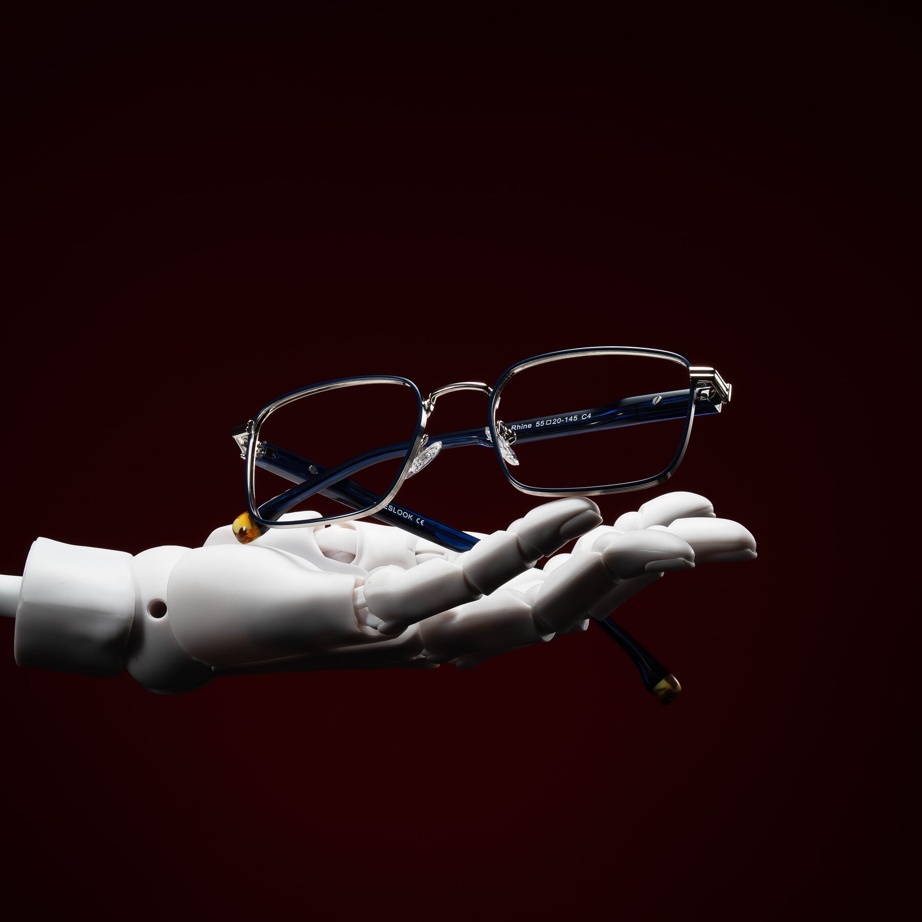 Lifestyle photography #2 of Rhine in Blue/Silver with Clear Blue Light Blocking Lenses