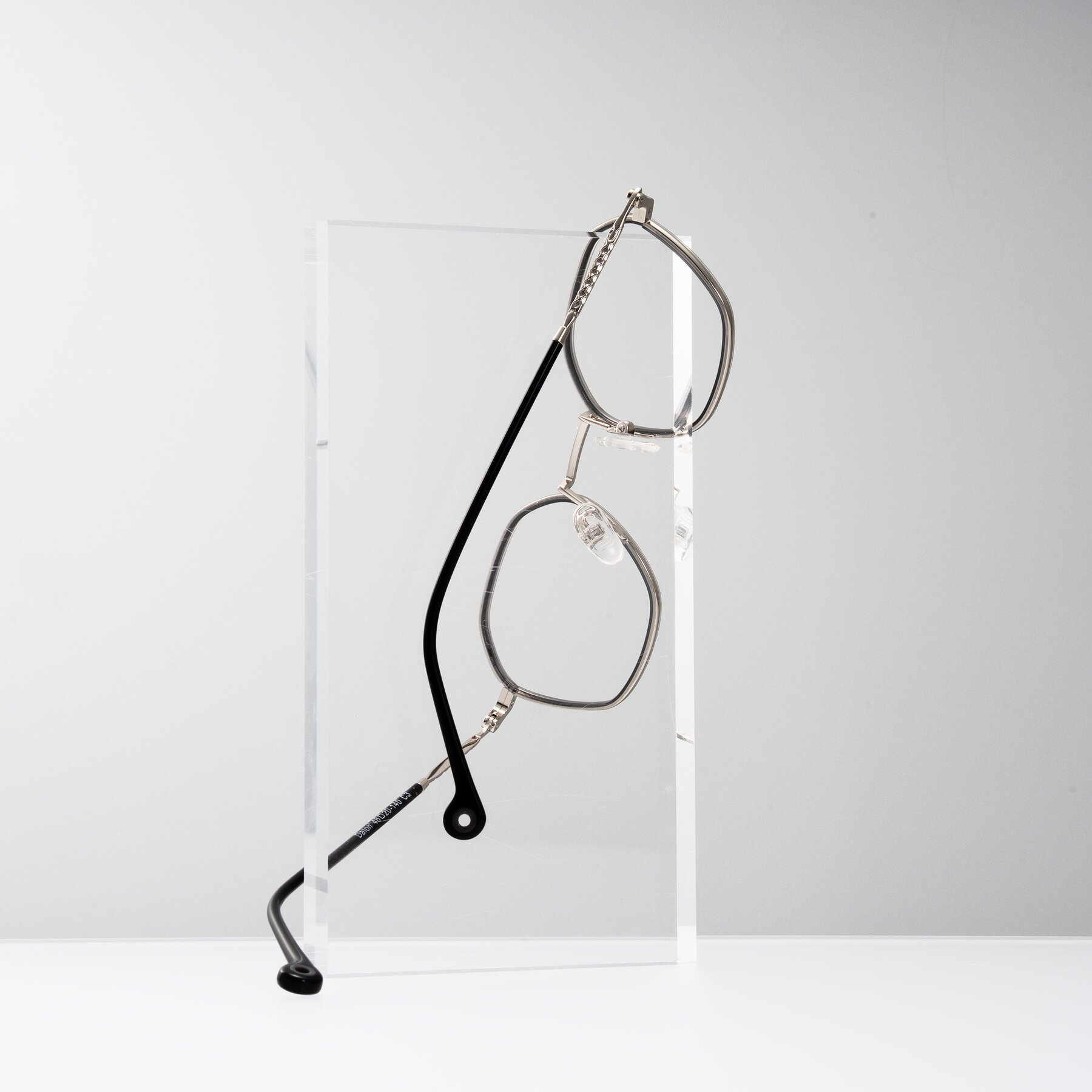 Lifestyle photography #2 of Dalon in Gray/Silver with Clear Blue Light Blocking Lenses