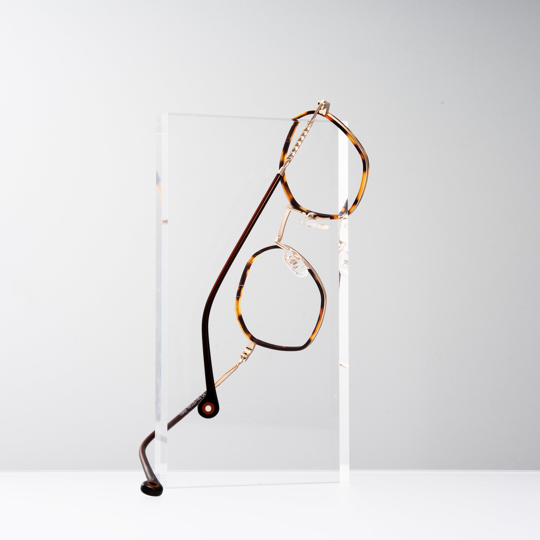 Lifestyle photography #2 of Dalon in Leopard-Print/Gold with Clear Eyeglass Lenses