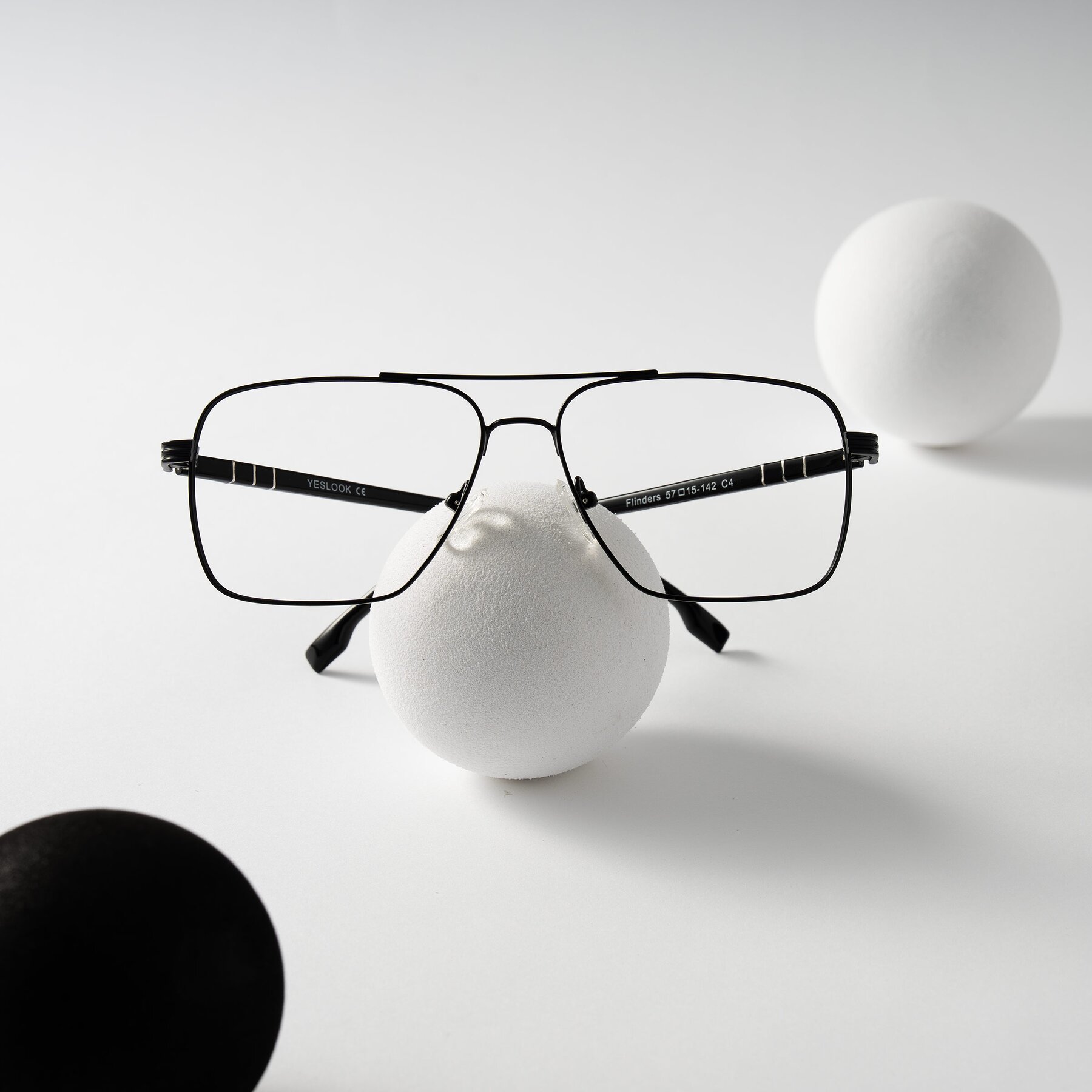 Lifestyle photography #2 of Flinders in Matte Black with Clear Reading Eyeglass Lenses