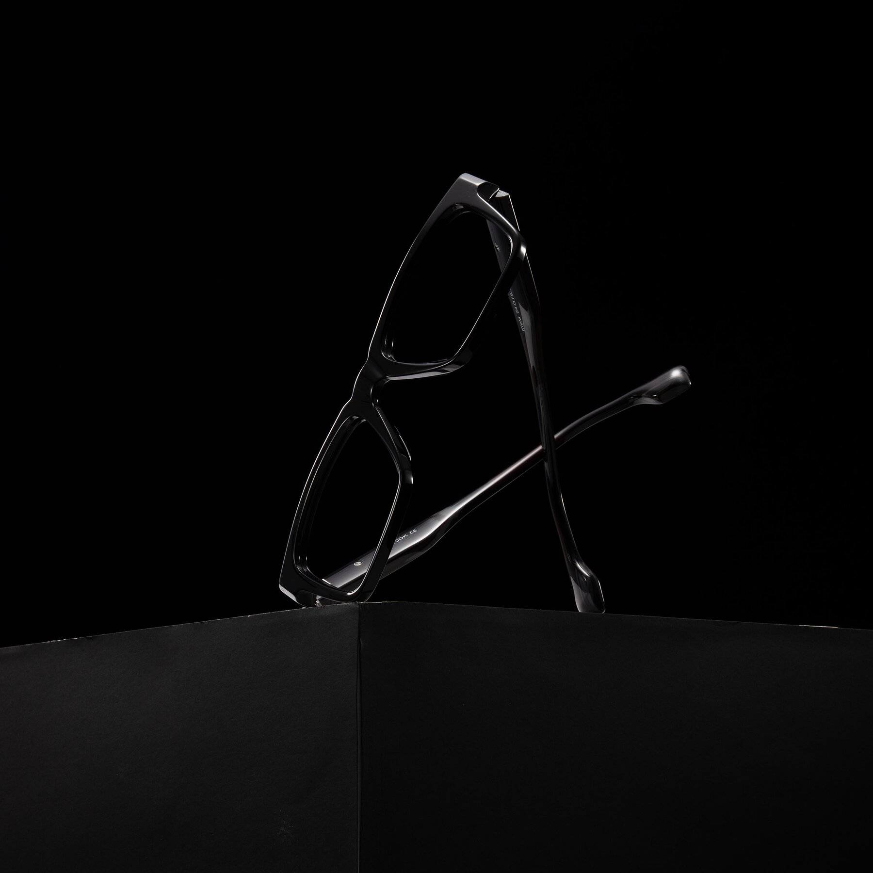 Lifestyle photography #2 of Kieta in Black/Gray Brown Striped with Clear Blue Light Blocking Lenses