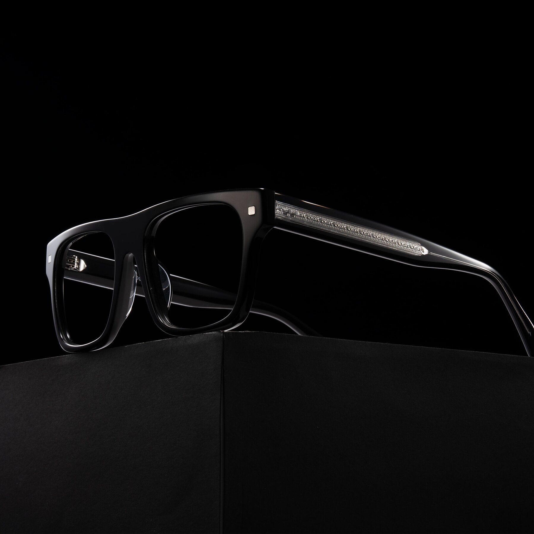 Lifestyle photography #2 of Emas in Black with Clear Blue Light Blocking Lenses