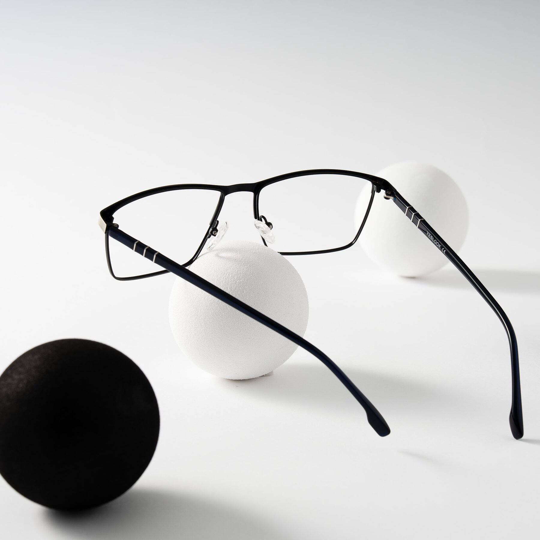 Lifestyle photography #2 of Sampit in Brushed Silver with Clear Reading Eyeglass Lenses