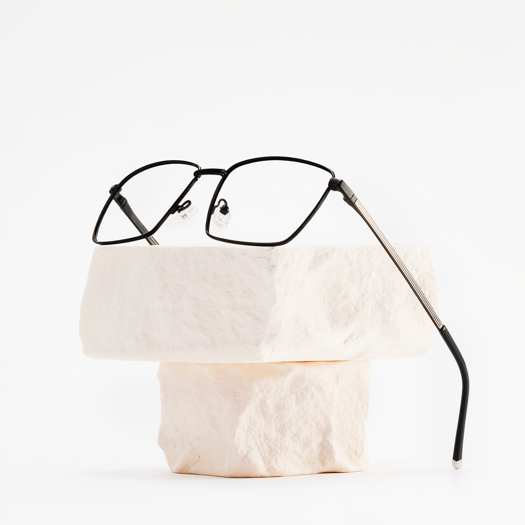 Lifestyle photography #1 of Lynch in Matte Black with Clear Eyeglass Lenses