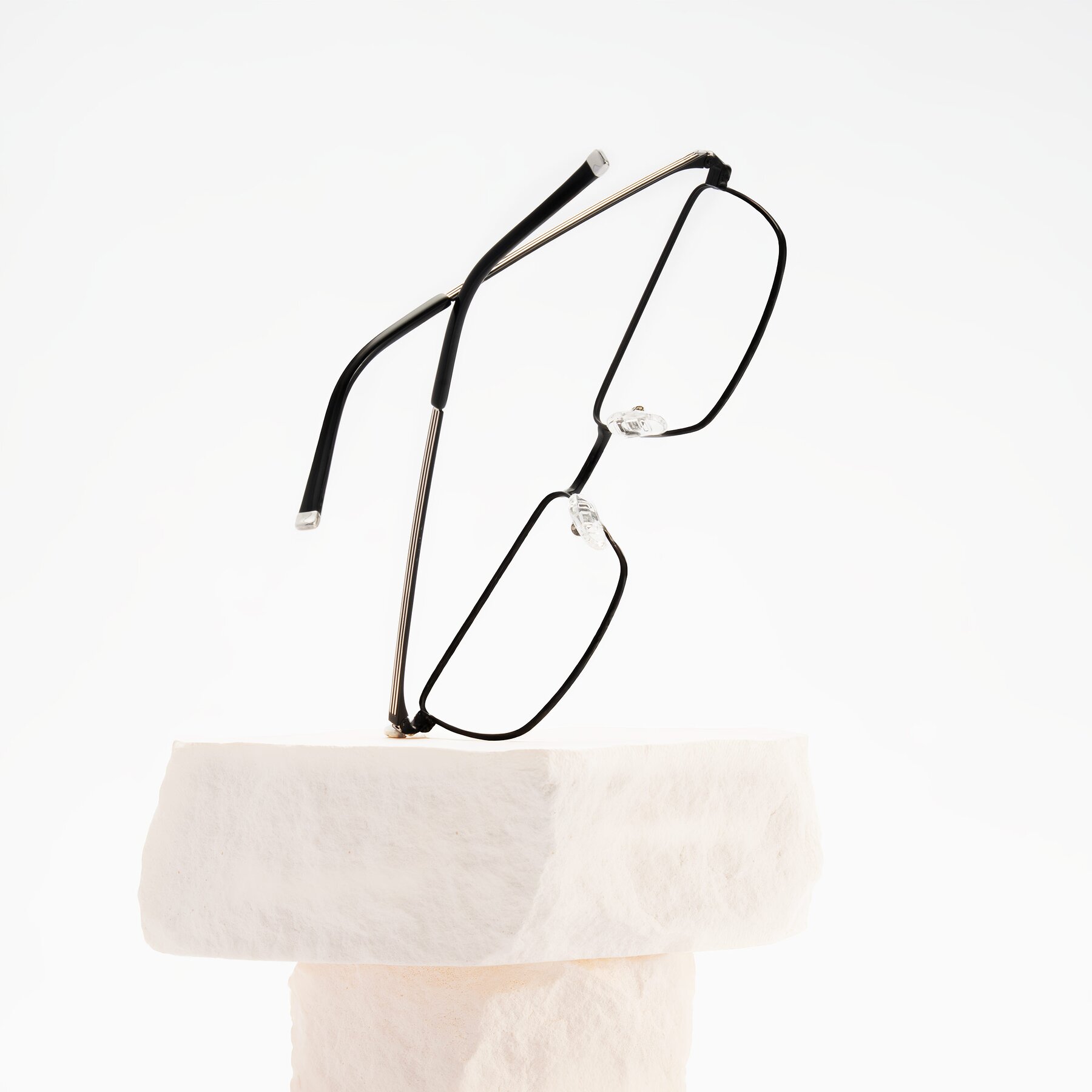 Lifestyle photography #2 of Lynch in Matte Black with Clear Eyeglass Lenses