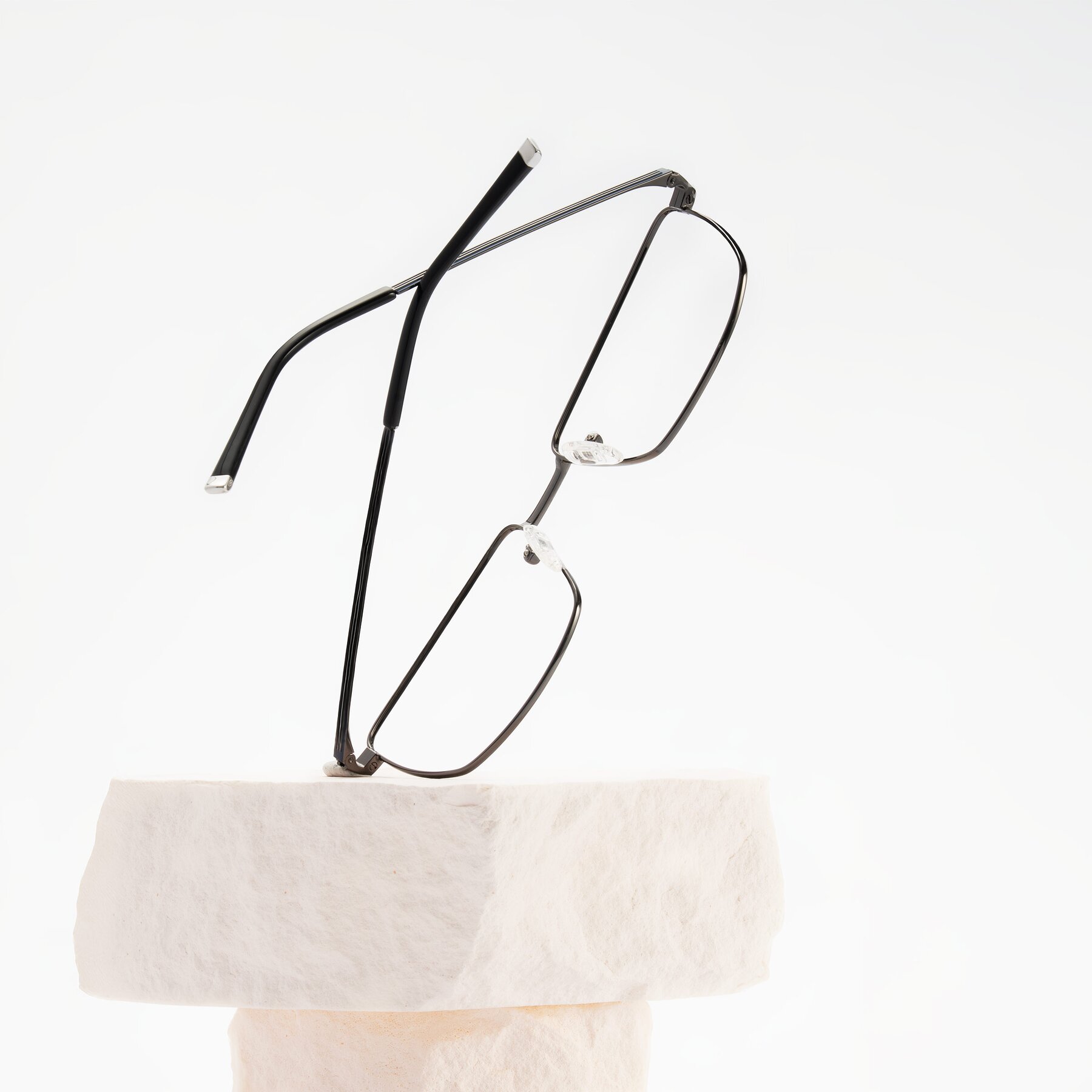 Men's lifestyle photography #2 of Lynch in Gunmetal with Clear Blue Light Blocking Lenses