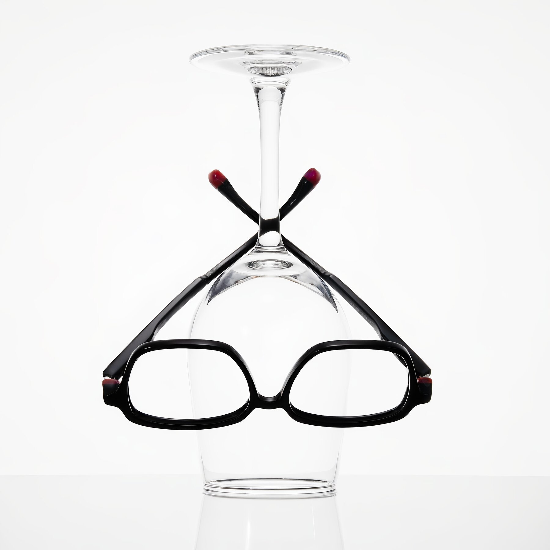 Lifestyle photography #1 of Huynh in Black with Clear Reading Eyeglass Lenses