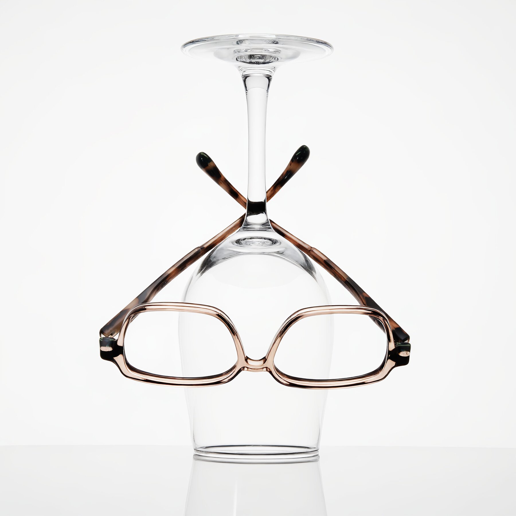 Lifestyle photography #1 of Huynh in Blush Brown/Ivory Tortoise with Clear Reading Eyeglass Lenses