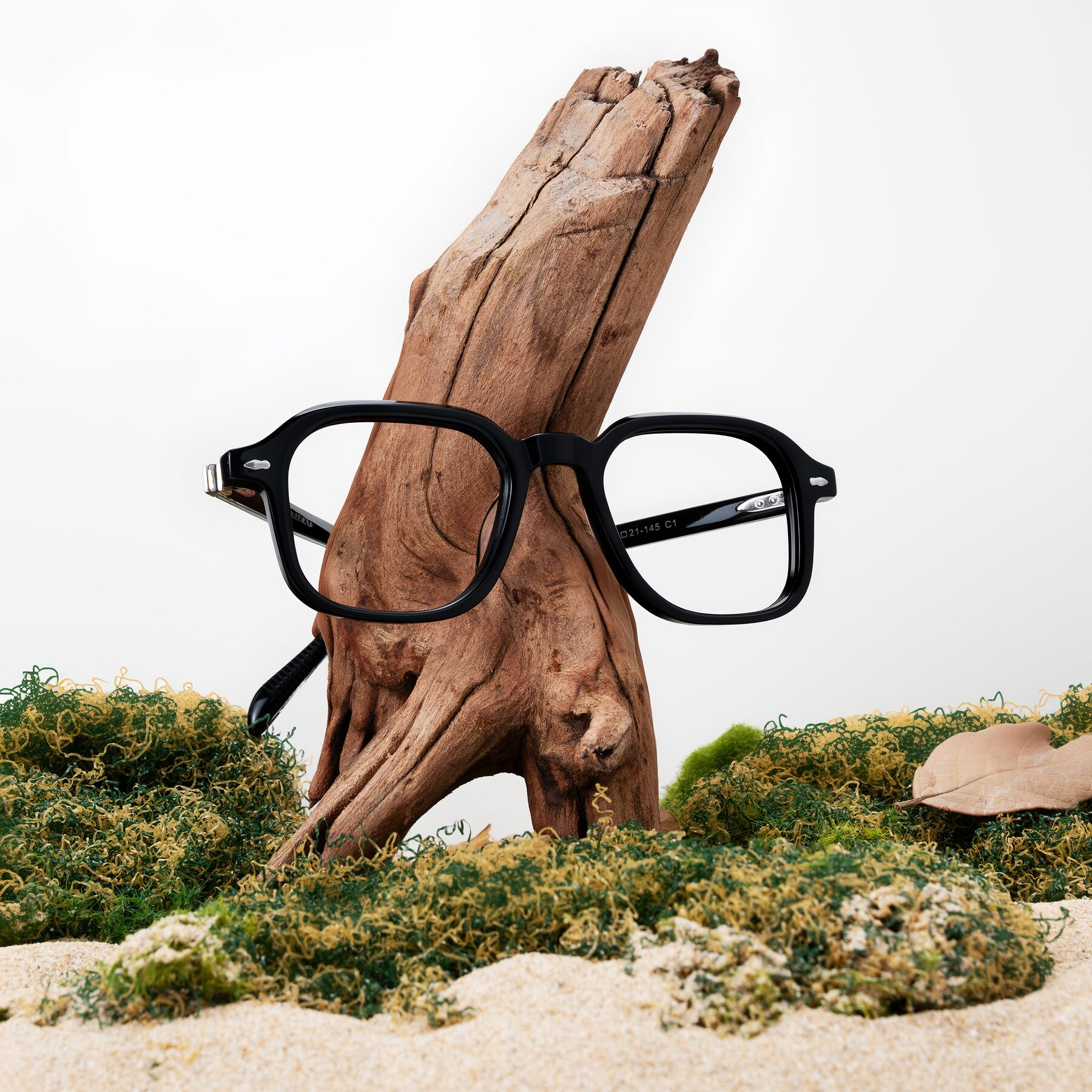 Lifestyle photography #1 of Salyba in Black with Clear Reading Eyeglass Lenses