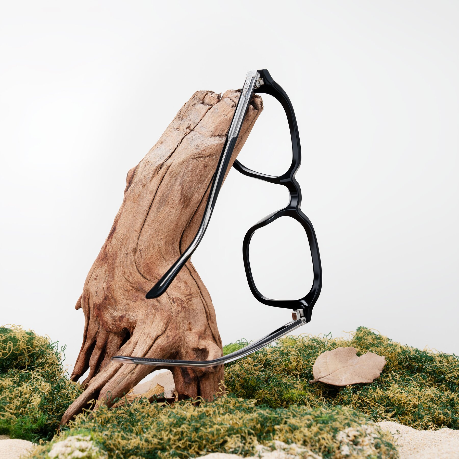 Lifestyle photography #2 of Salyba in Black with Clear Reading Eyeglass Lenses