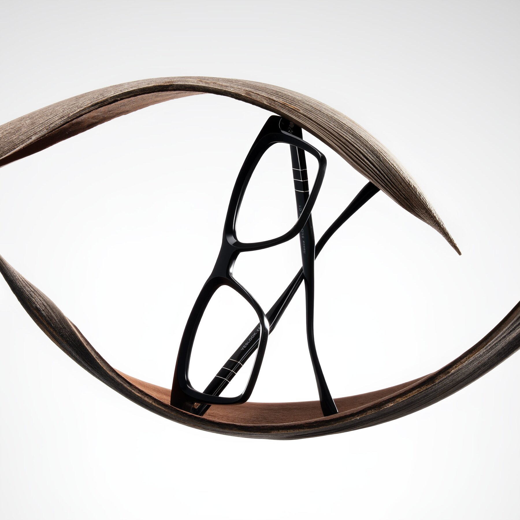 Lifestyle photography #2 of Itasca in Black with Clear Reading Eyeglass Lenses