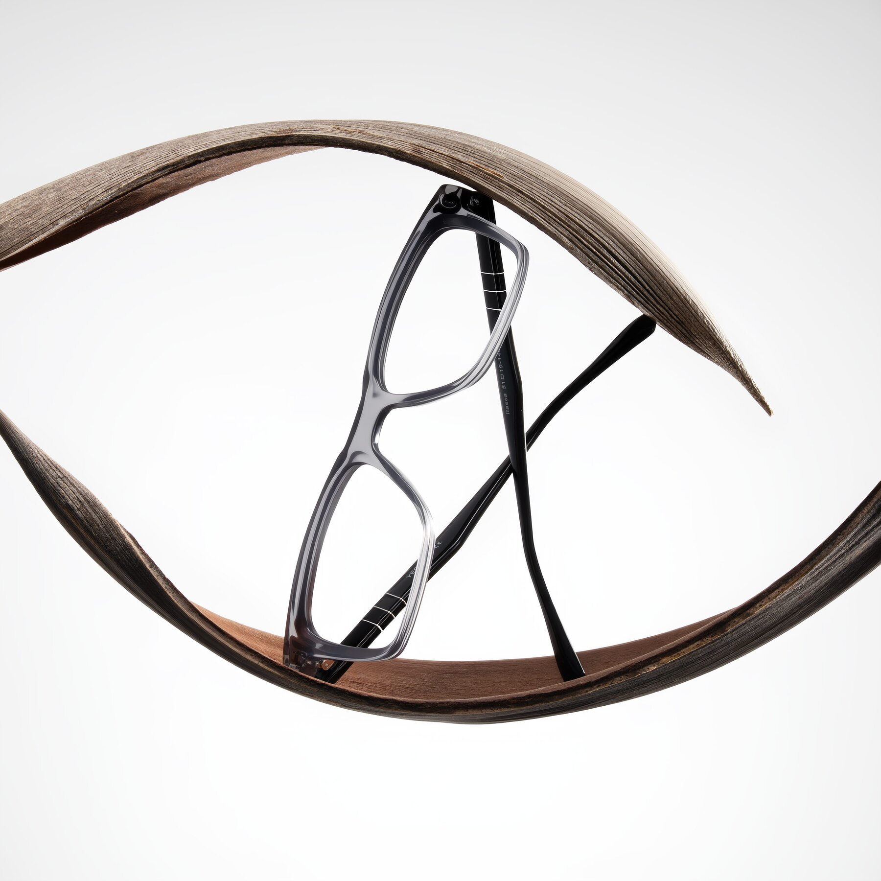 Lifestyle photography #2 of Itasca in Transparent Gray/Black with Clear Blue Light Blocking Lenses