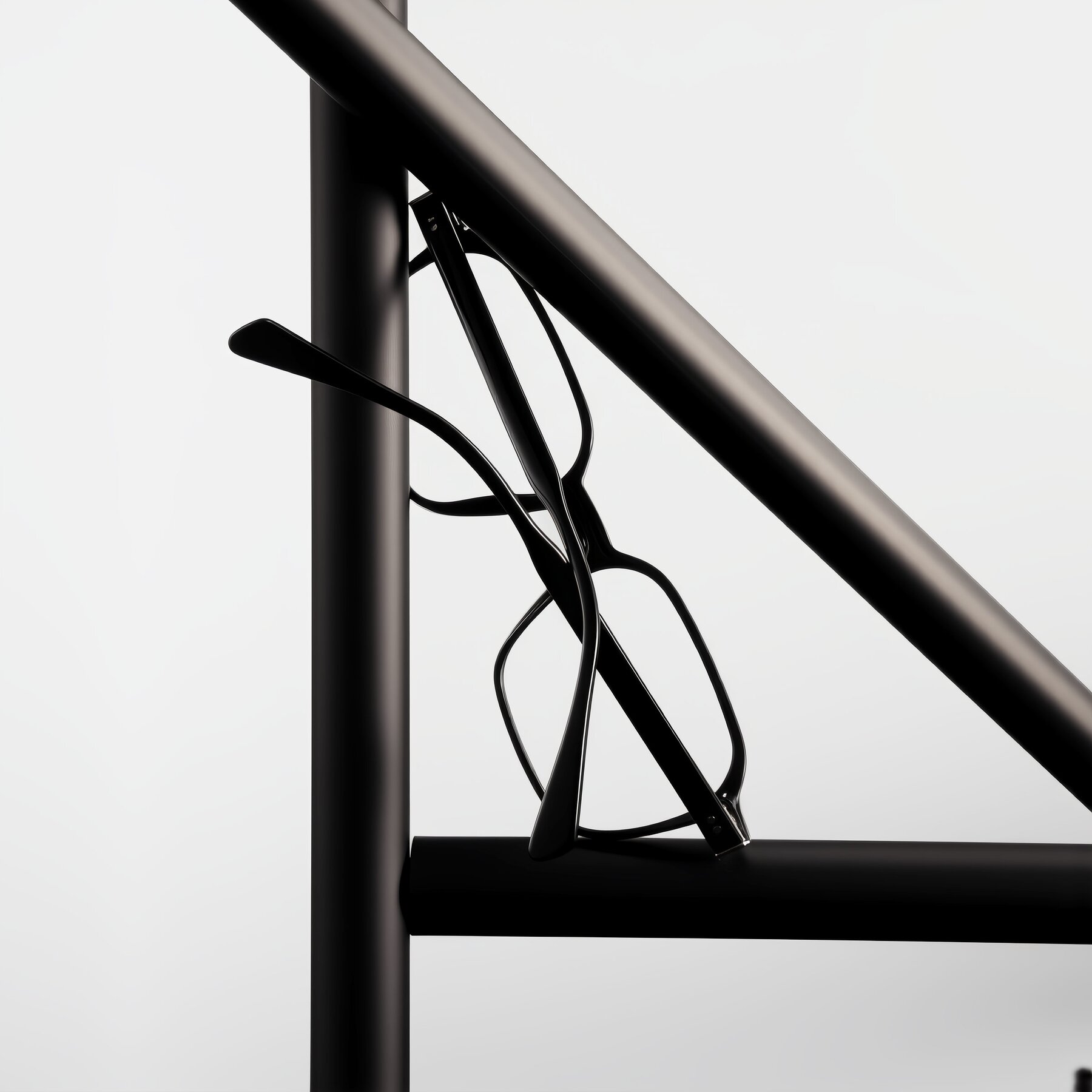 Lifestyle photography #2 of Schwedts in Black with Clear Reading Eyeglass Lenses