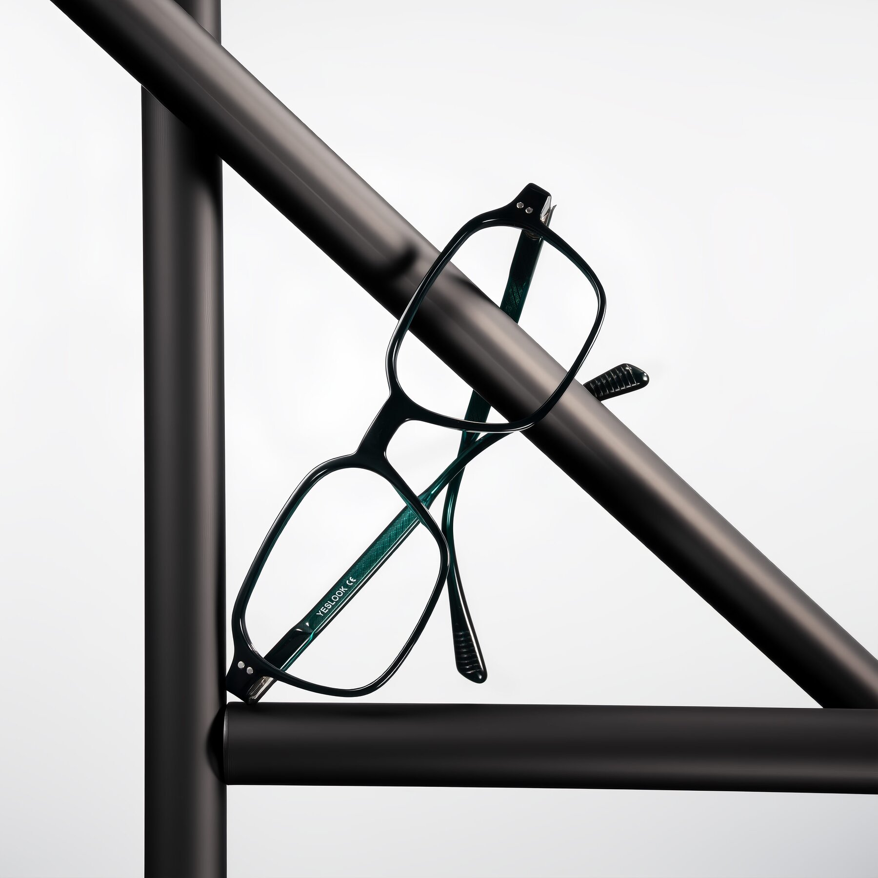 Lifestyle photography #2 of Schwedts in Emerald with Clear Eyeglass Lenses